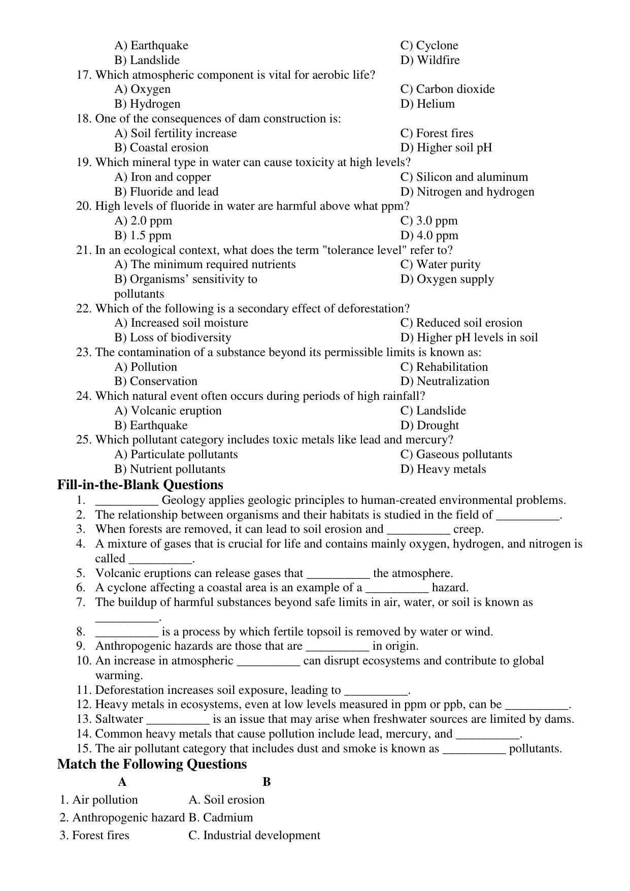 Karnataka 1st PUC Question Bank 2025 - Geology - Page 25