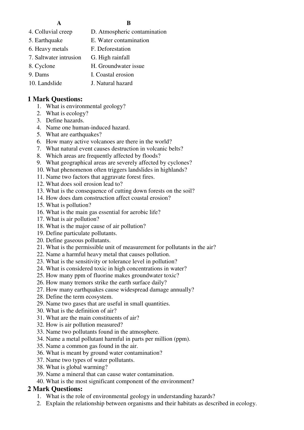 Karnataka 1st PUC Question Bank 2025 - Geology - Page 26