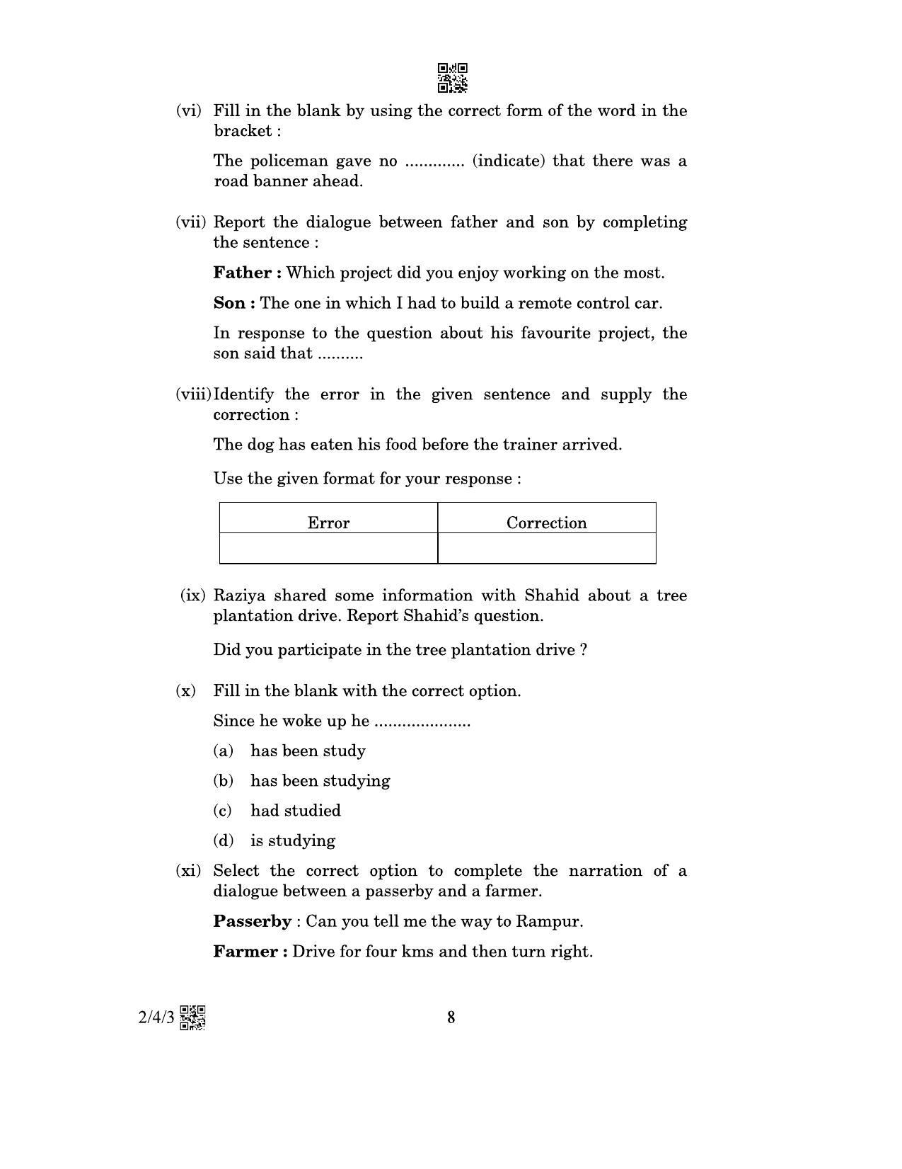 CBSE Class 10 2-4-3_English Language And Literature 2023 Question Paper - Page 8