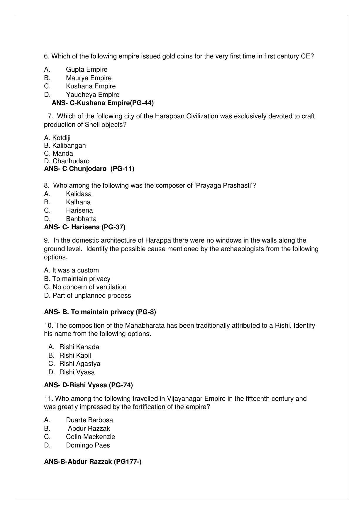 CBSE Class 12th History Sample Question Paper Answer Key 2021-22 - Page 2
