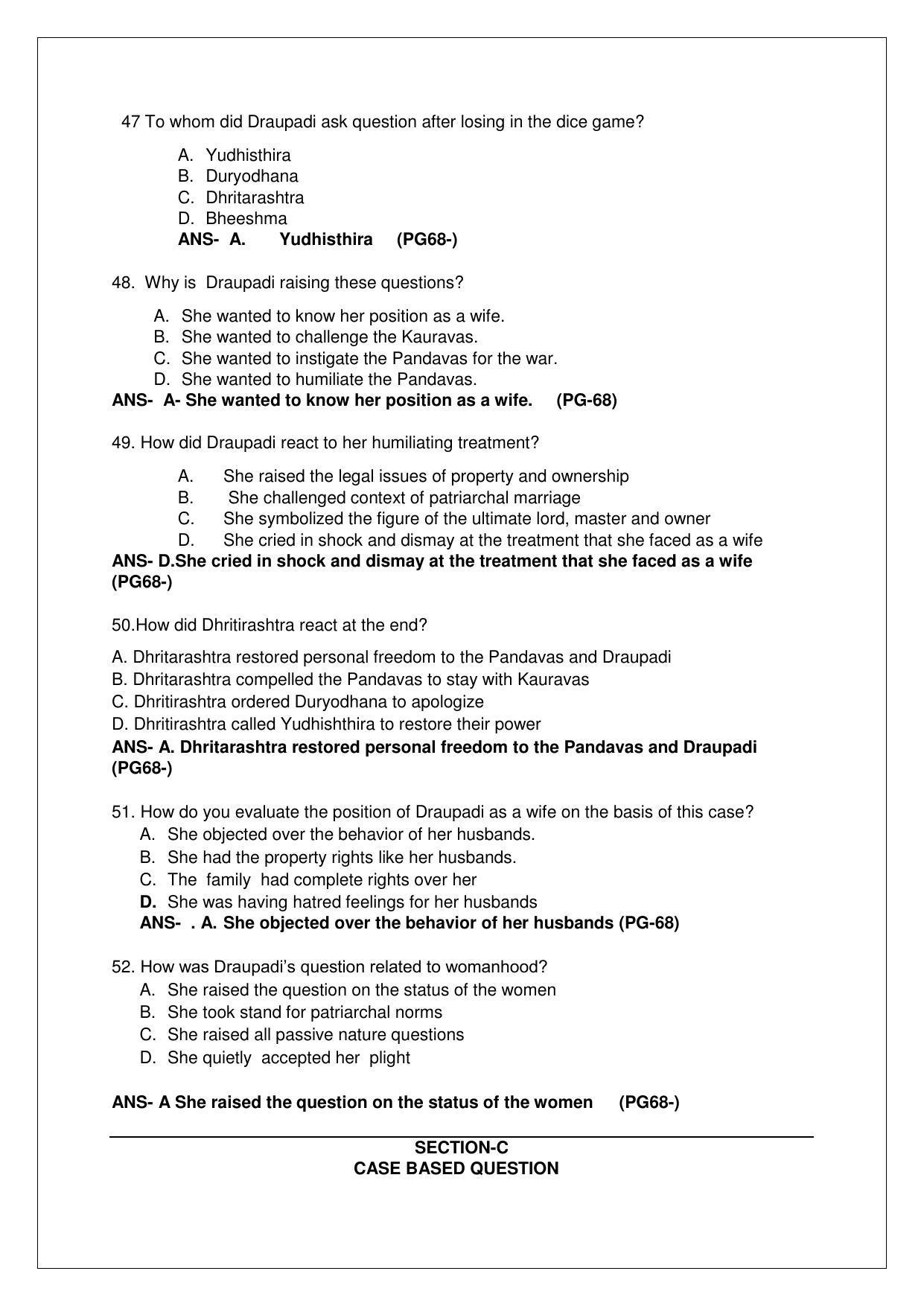 CBSE Class 12th History Sample Question Paper Answer Key 2021-22 - Page 11