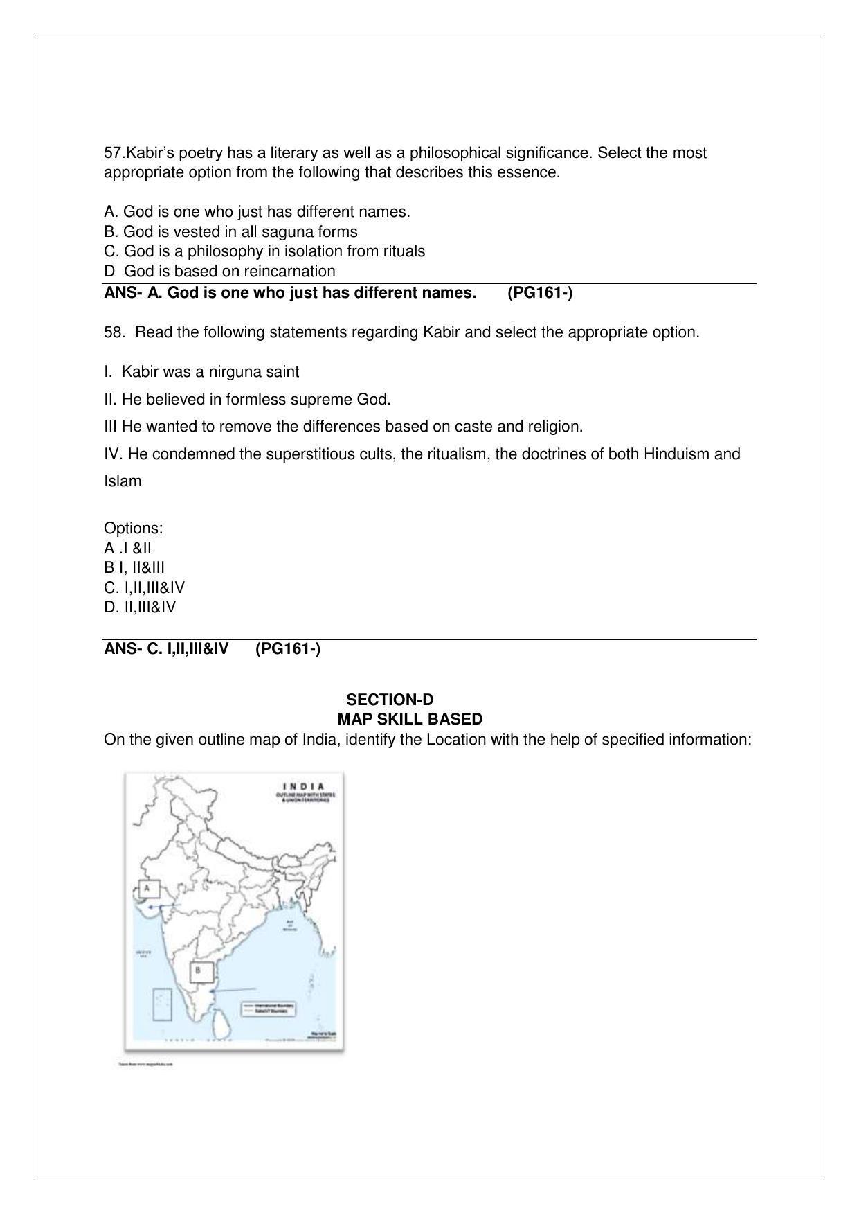 CBSE Class 12th History Sample Question Paper Answer Key 2021-22 - Page 13