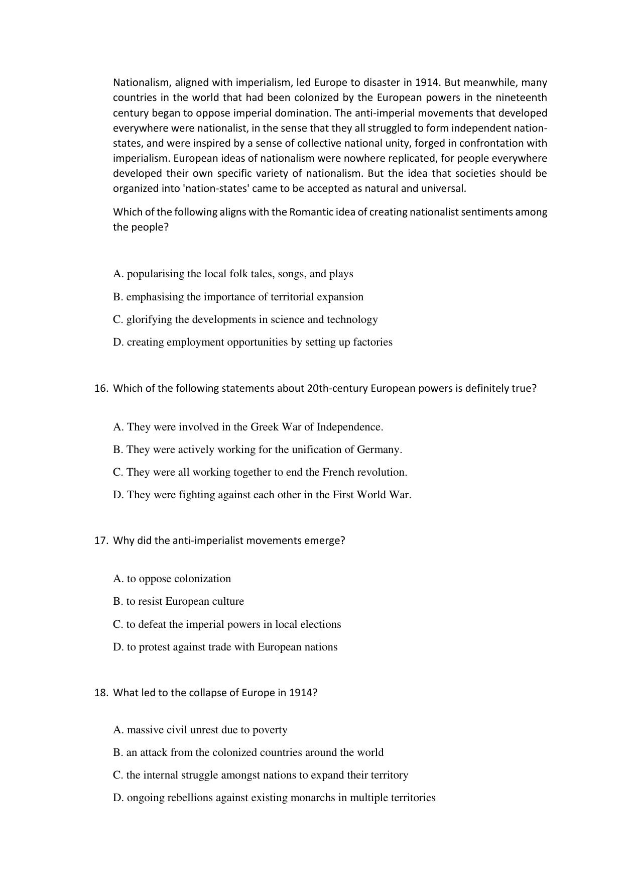 CBSE Class 10 Social Science Practice Questions 2021-22 - Page 6