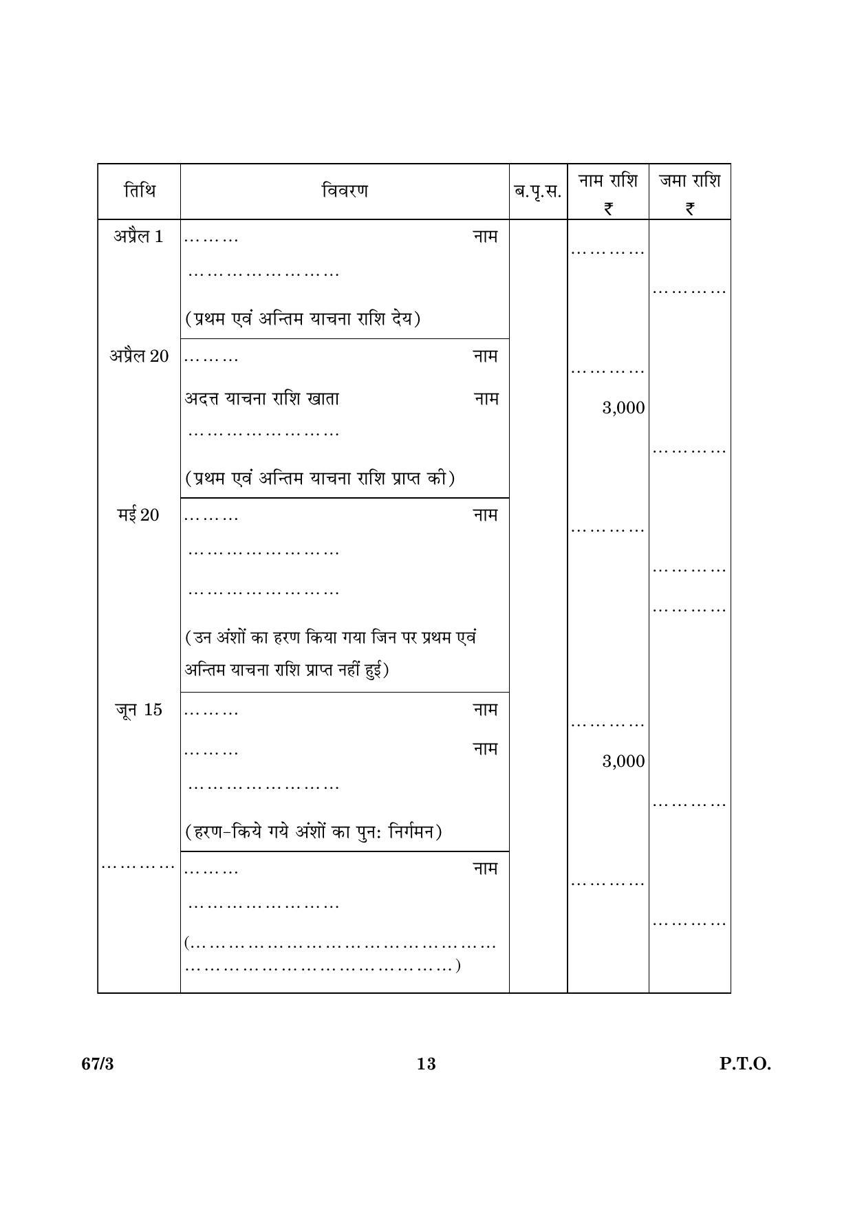 CBSE Class 12 067 Set 3 Accountancy 2016 Question Paper - Page 13