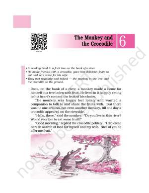 NCERT Book for Class 6 English(A Pact with the Sun) : Chapter 6-The Monkey and the Crocodile