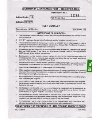 Odisha CPET 2024 HISTORY Question Papers