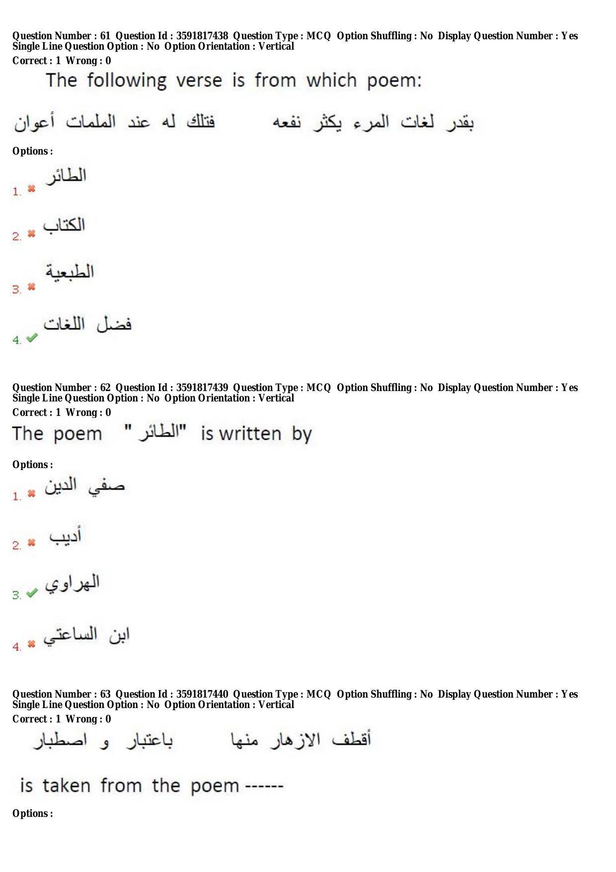 TS CPGET 2018 M.A. Arabic (Shift 3) Question Paper with Answer Key - Page 24