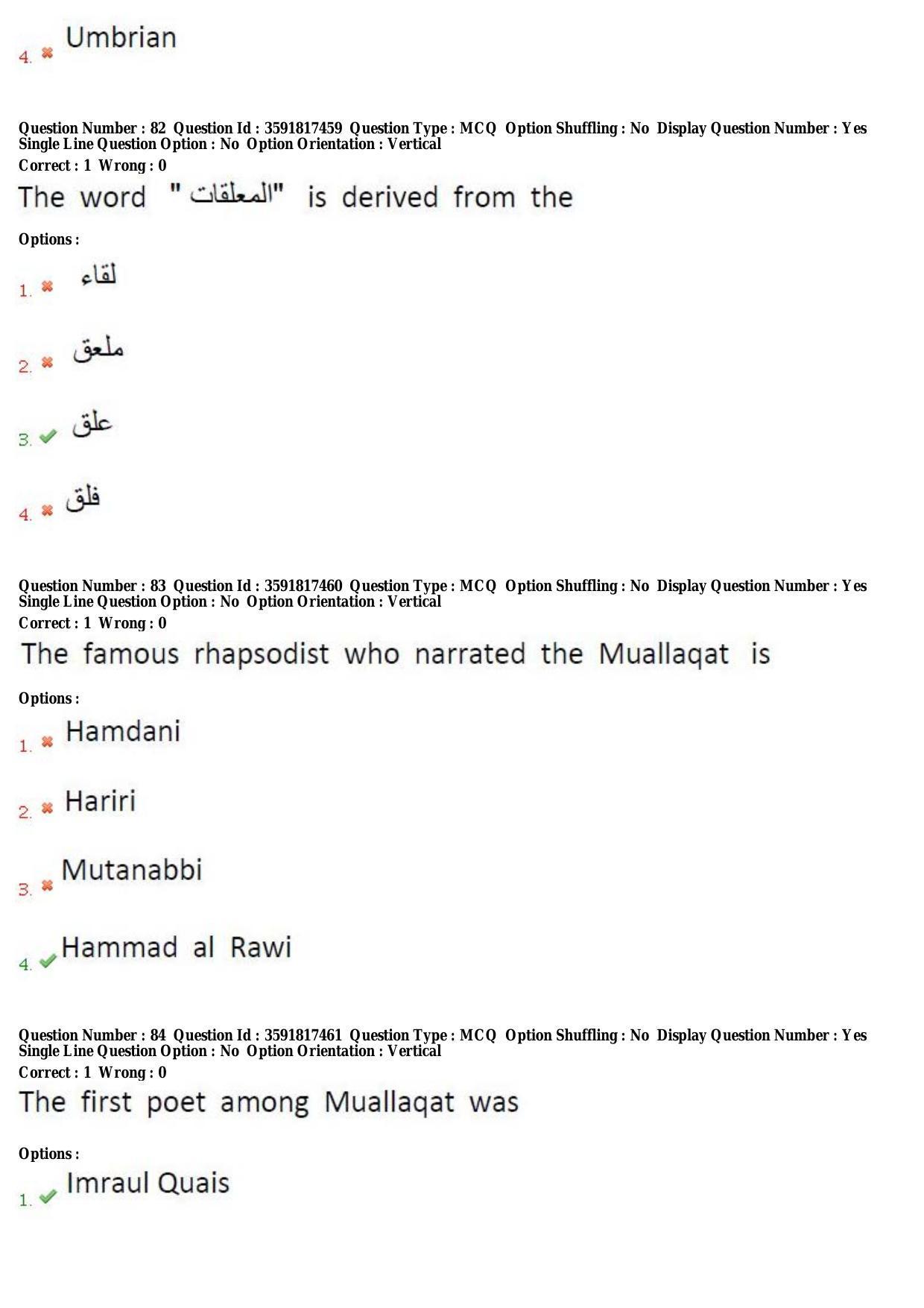 TS CPGET 2018 M.A. Arabic (Shift 3) Question Paper with Answer Key - Page 32