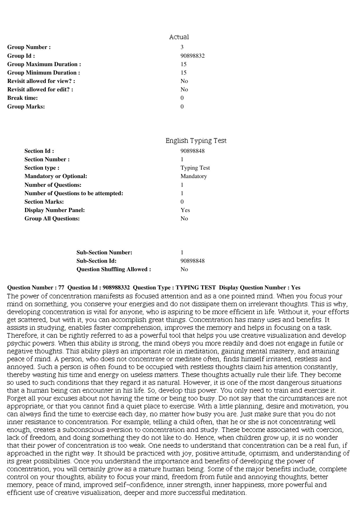 MP CPCT 28th Oct 2018 CPCT Question Paper Shift 2 - Page 55