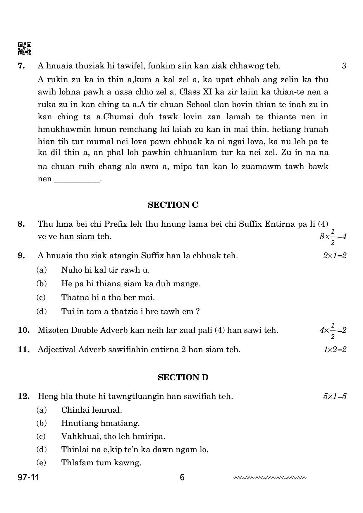 CBSE Class 12 Mizo 2024 Question Paper - Page 6