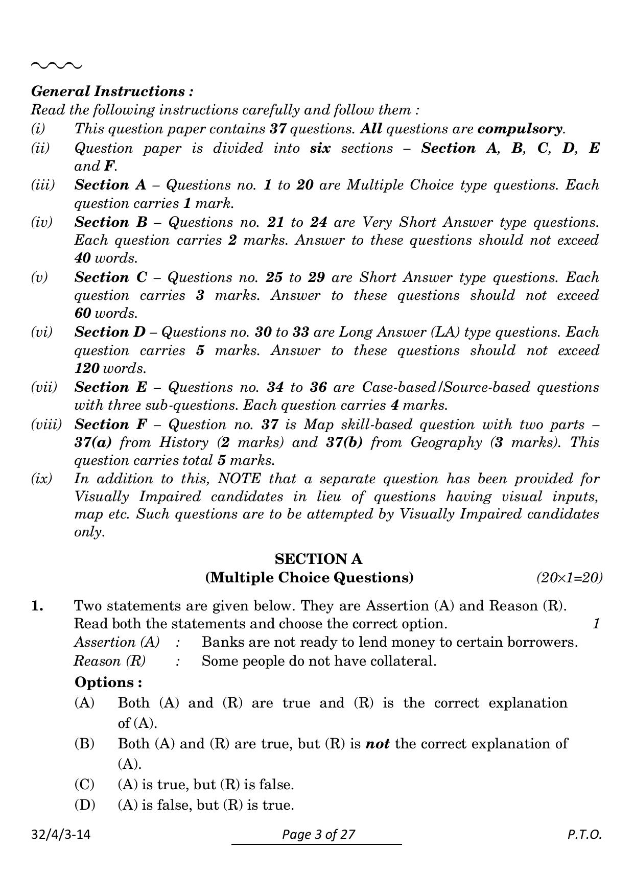 CBSE Class 10 32-4-3 Social Science 2024 Question Paper - Page 3