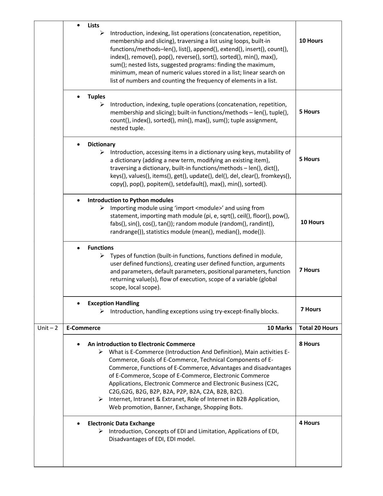 WBCHSE Class 11 & 12 Syllabus for Computer Science (COMS) (SET I) - Page 8