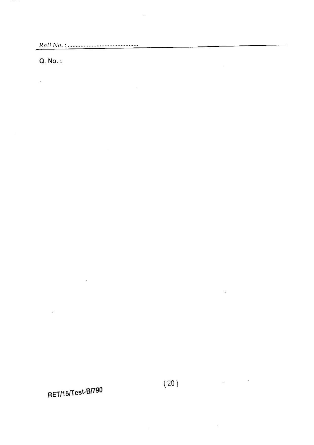BHU RET EDUCATION 2015 Question Paper - Page 22