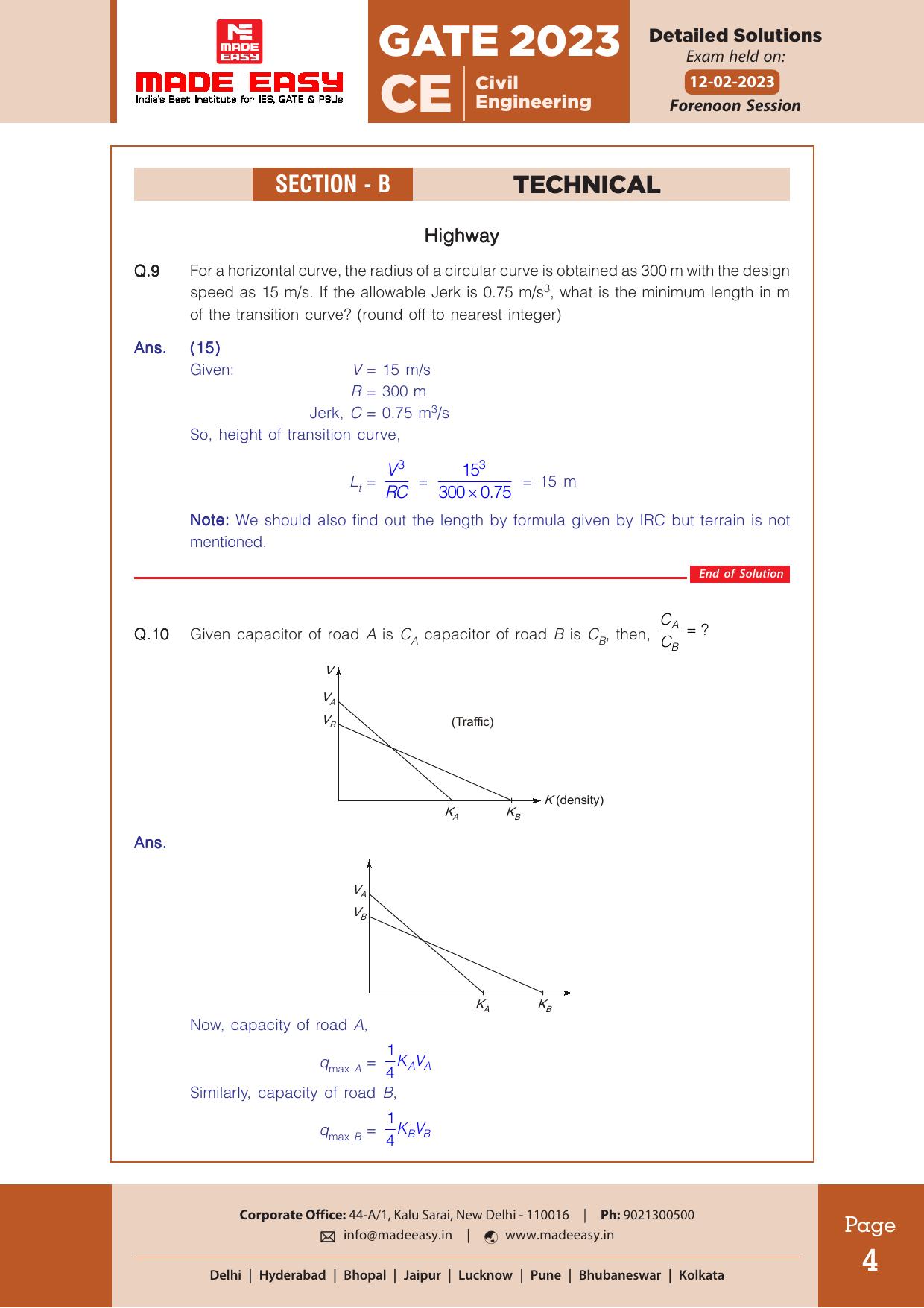 GATE 2023 Civil Engineering (CE) Forenoon Session (12th Feb, 2023) Question Paper (Made Easy) - Page 6