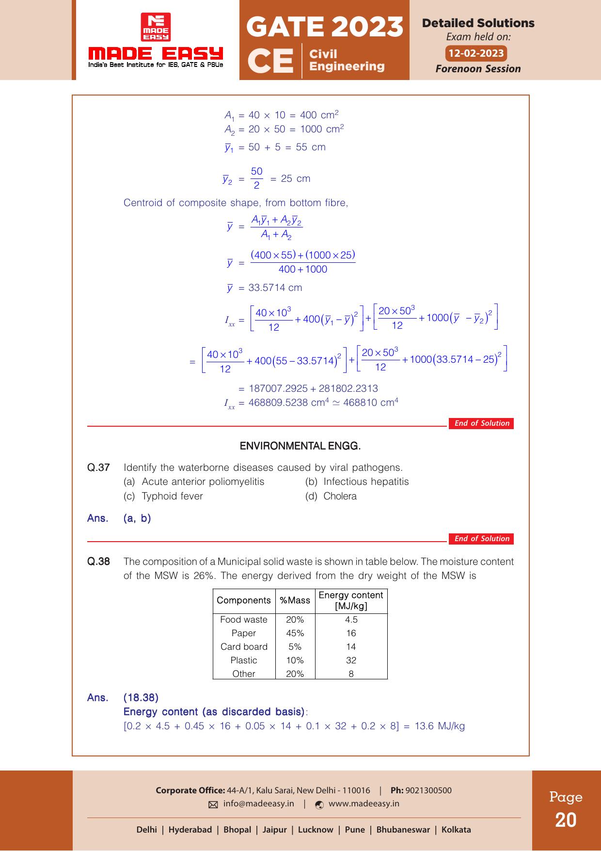 GATE 2023 Civil Engineering (CE) Forenoon Session (12th Feb, 2023) Question Paper (Made Easy) - Page 25