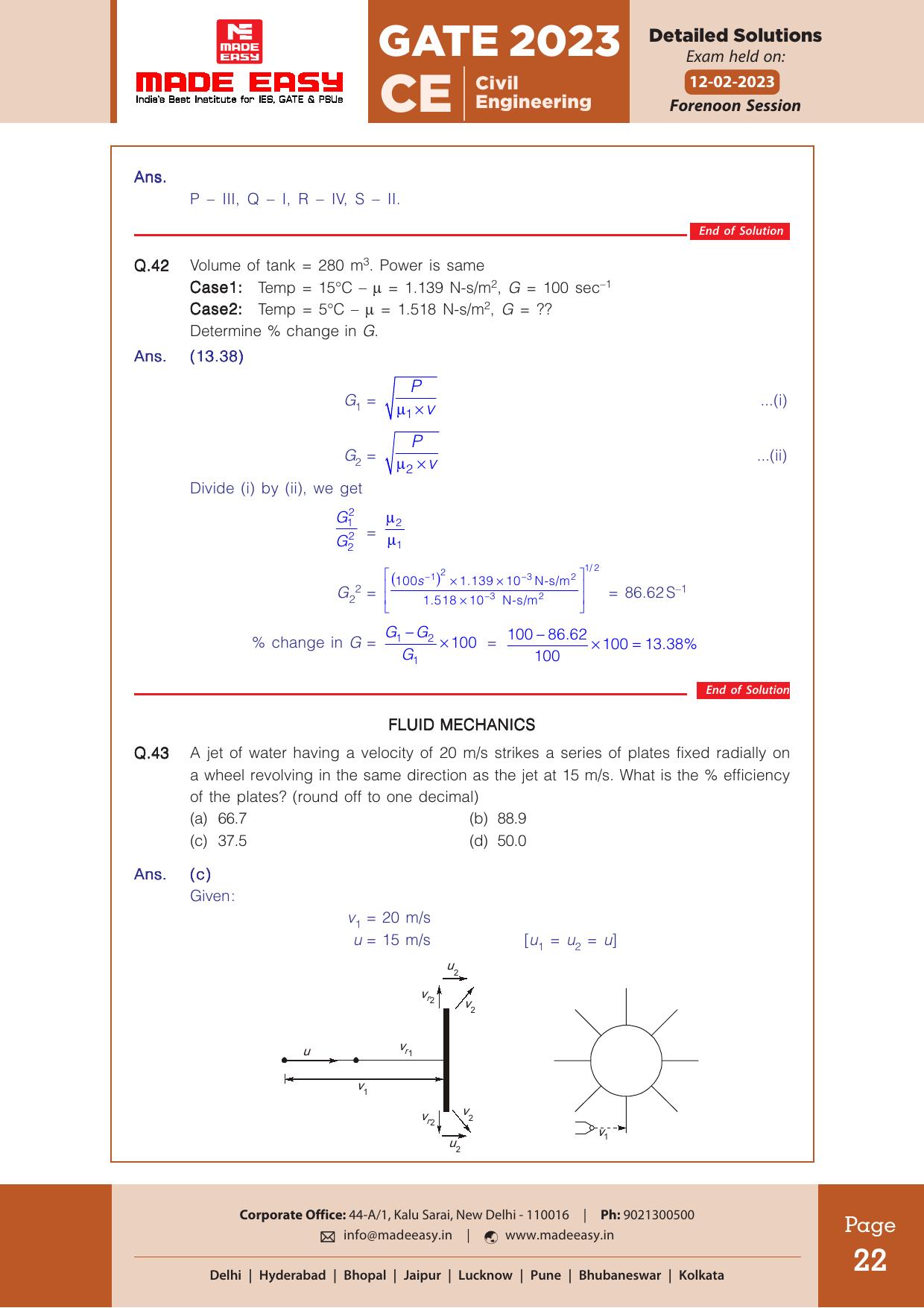 GATE 2023 Civil Engineering (CE) Forenoon Session (12th Feb, 2023) Question Paper (Made Easy) - Page 27