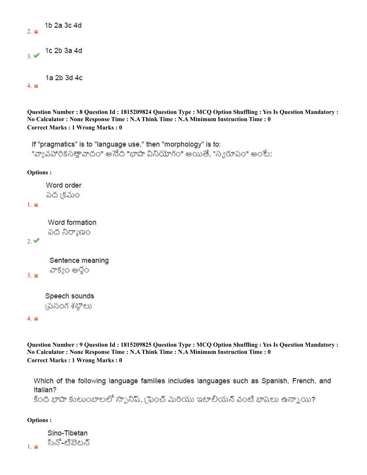 TS CPGET 2023 M A Linguistics (Shift 2) Question Paper with Answer Key - Page 6