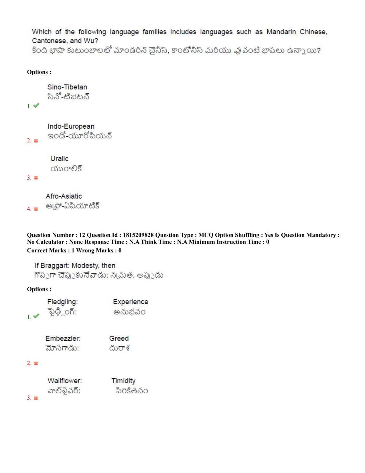TS CPGET 2023 M A Linguistics (Shift 2) Question Paper with Answer Key - Page 8