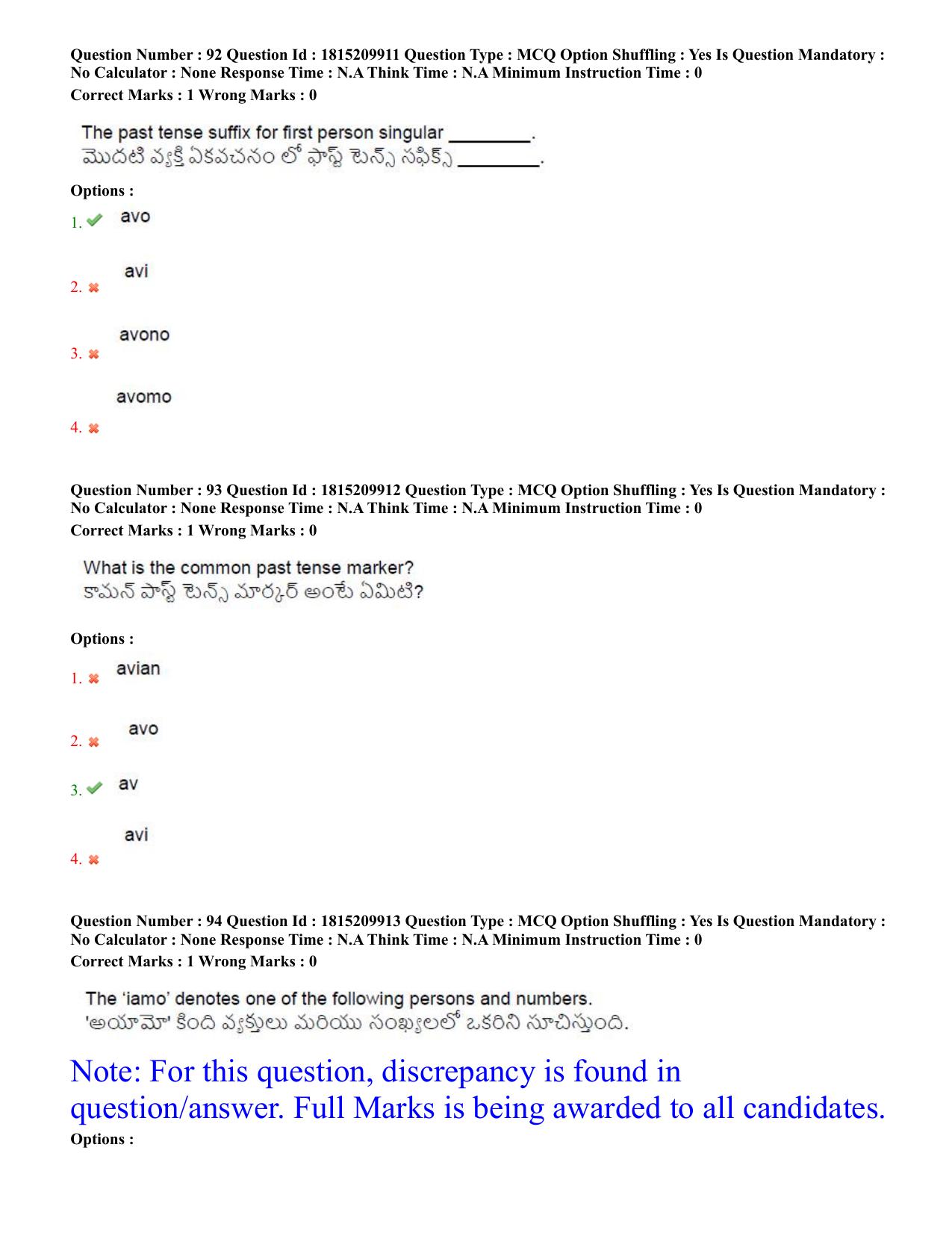 TS CPGET 2023 M A Linguistics (Shift 2) Question Paper with Answer Key - Page 55