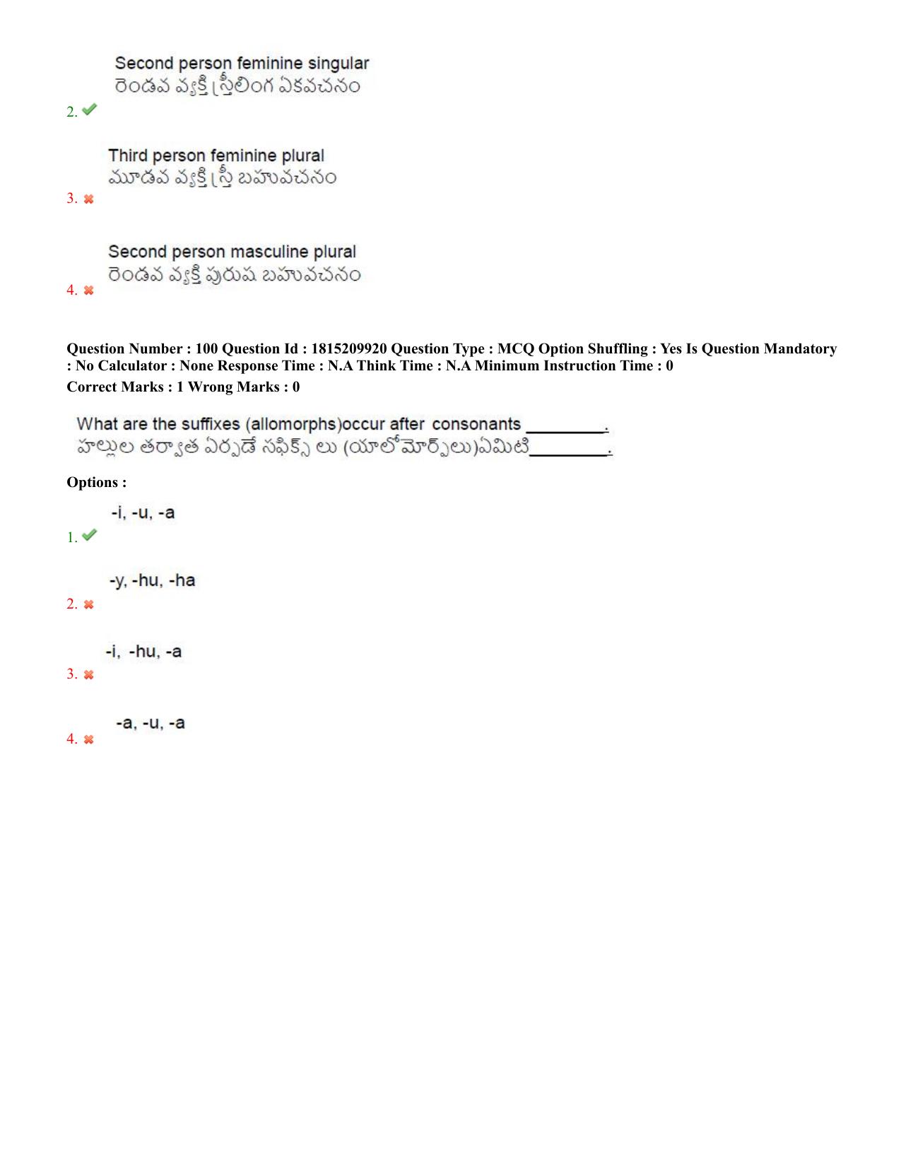 TS CPGET 2023 M A Linguistics (Shift 2) Question Paper with Answer Key - Page 59