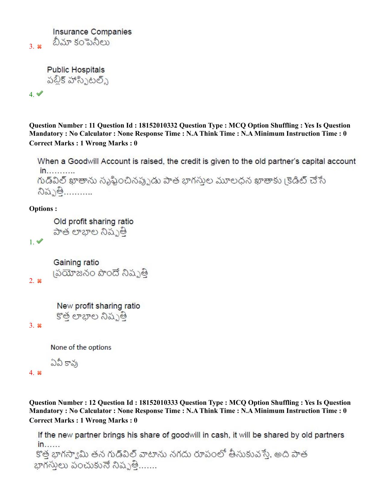TS CPGET 2023 M Com (Shift 1) Question Paper with Answer Key - Page 8