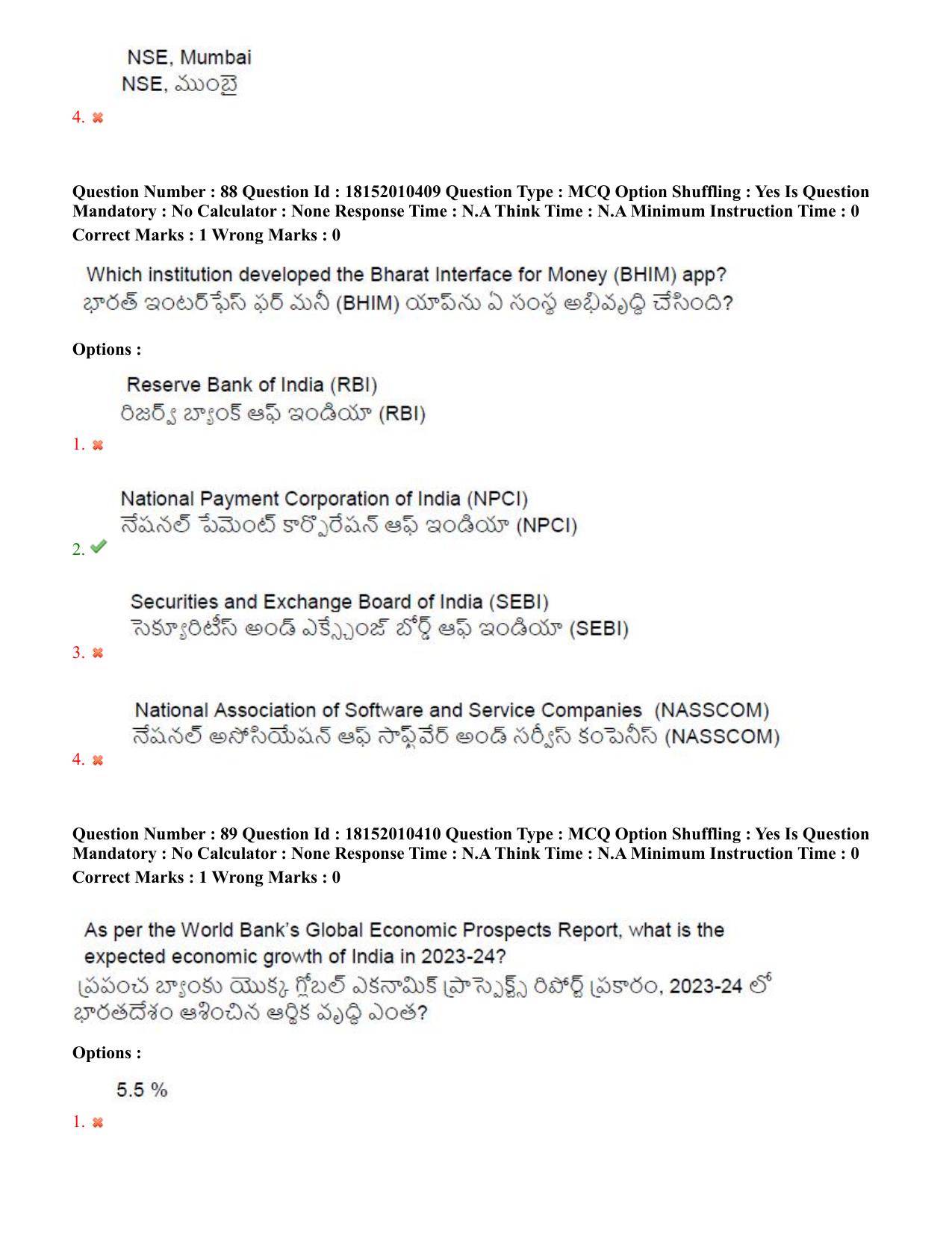TS CPGET 2023 M Com (Shift 1) Question Paper with Answer Key - Page 54