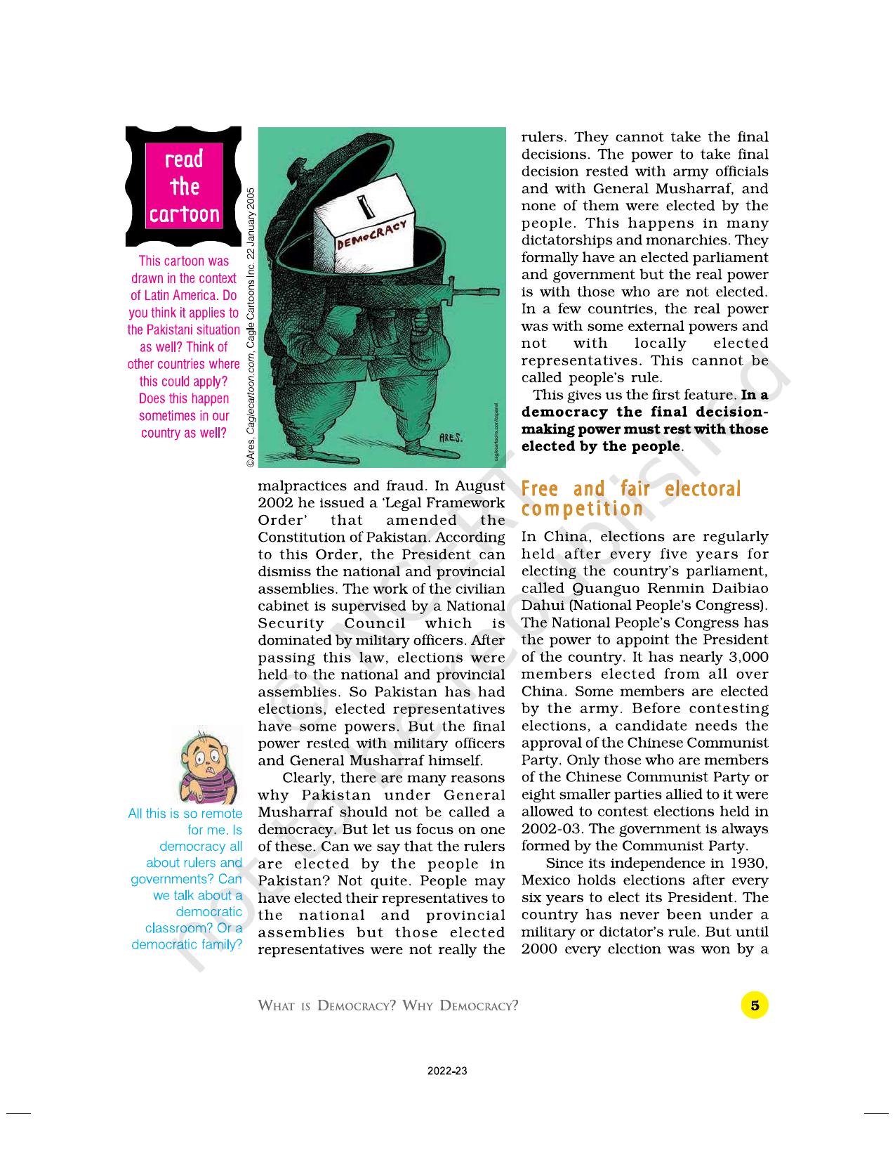 NCERT Book for Class 9 Civics Chapter 2 What is Democracy? Why Is Democracy? - Page 5