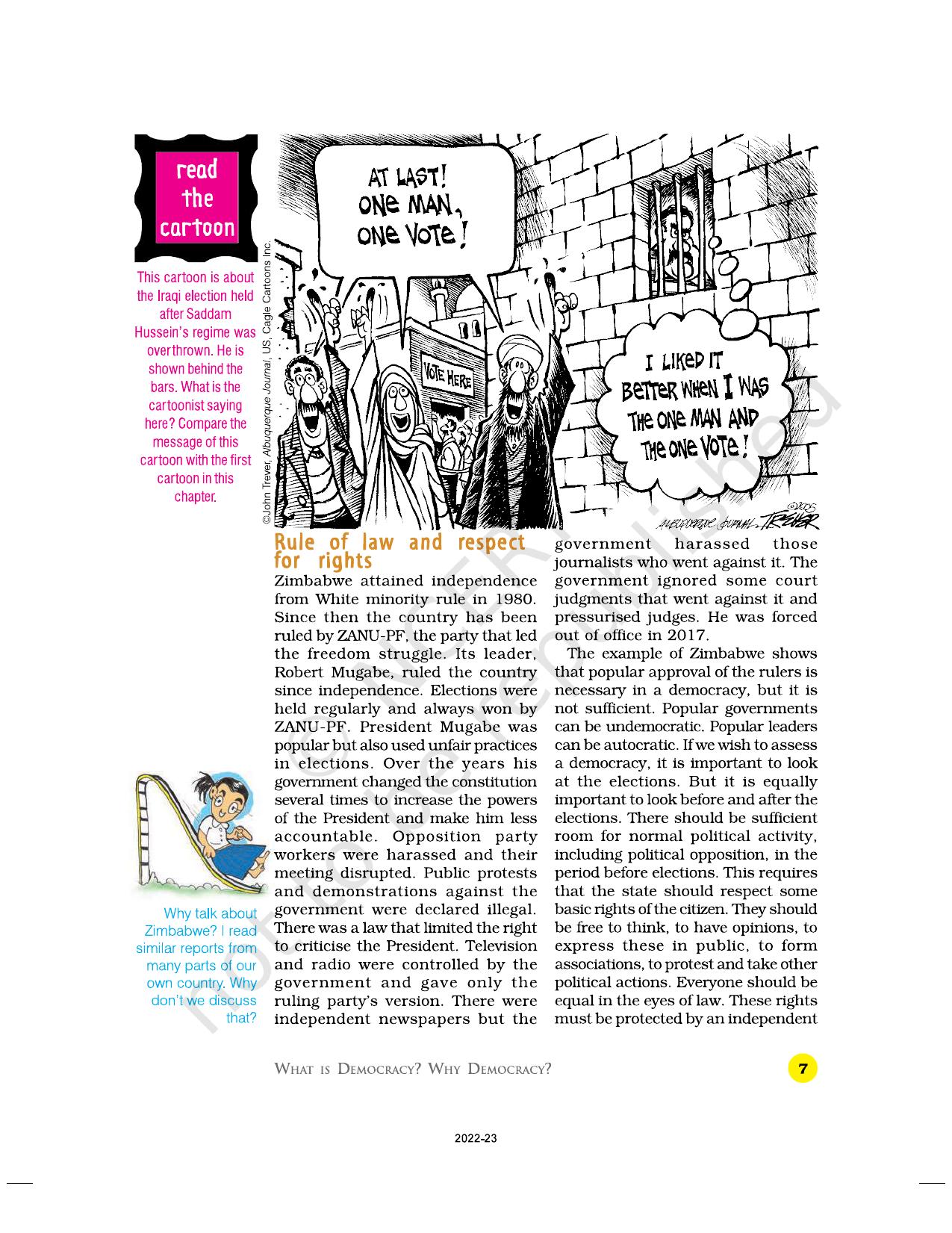 NCERT Book for Class 9 Civics Chapter 2 What is Democracy? Why Is Democracy? - Page 7
