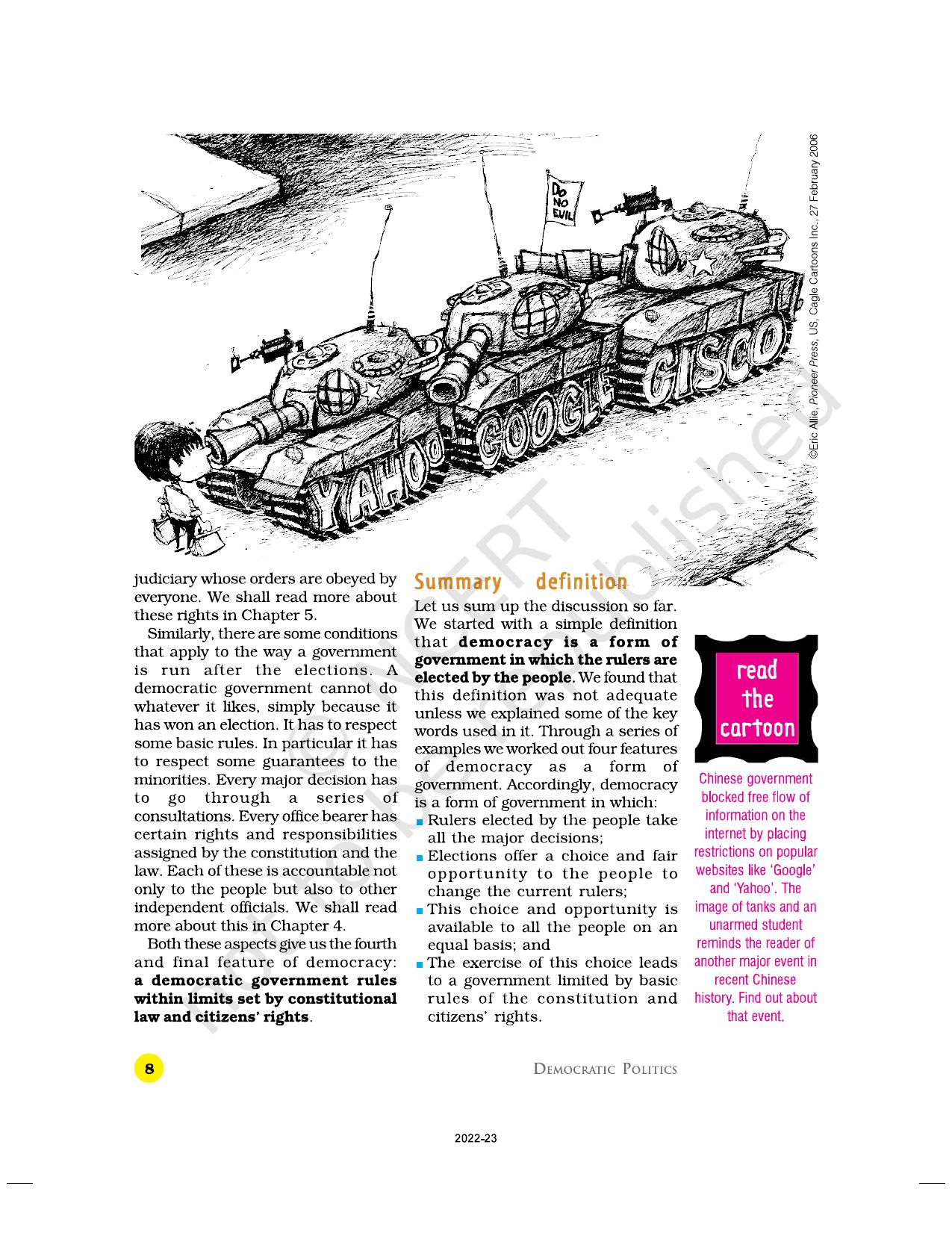 NCERT Book for Class 9 Civics Chapter 2 What is Democracy? Why Is Democracy? - Page 8
