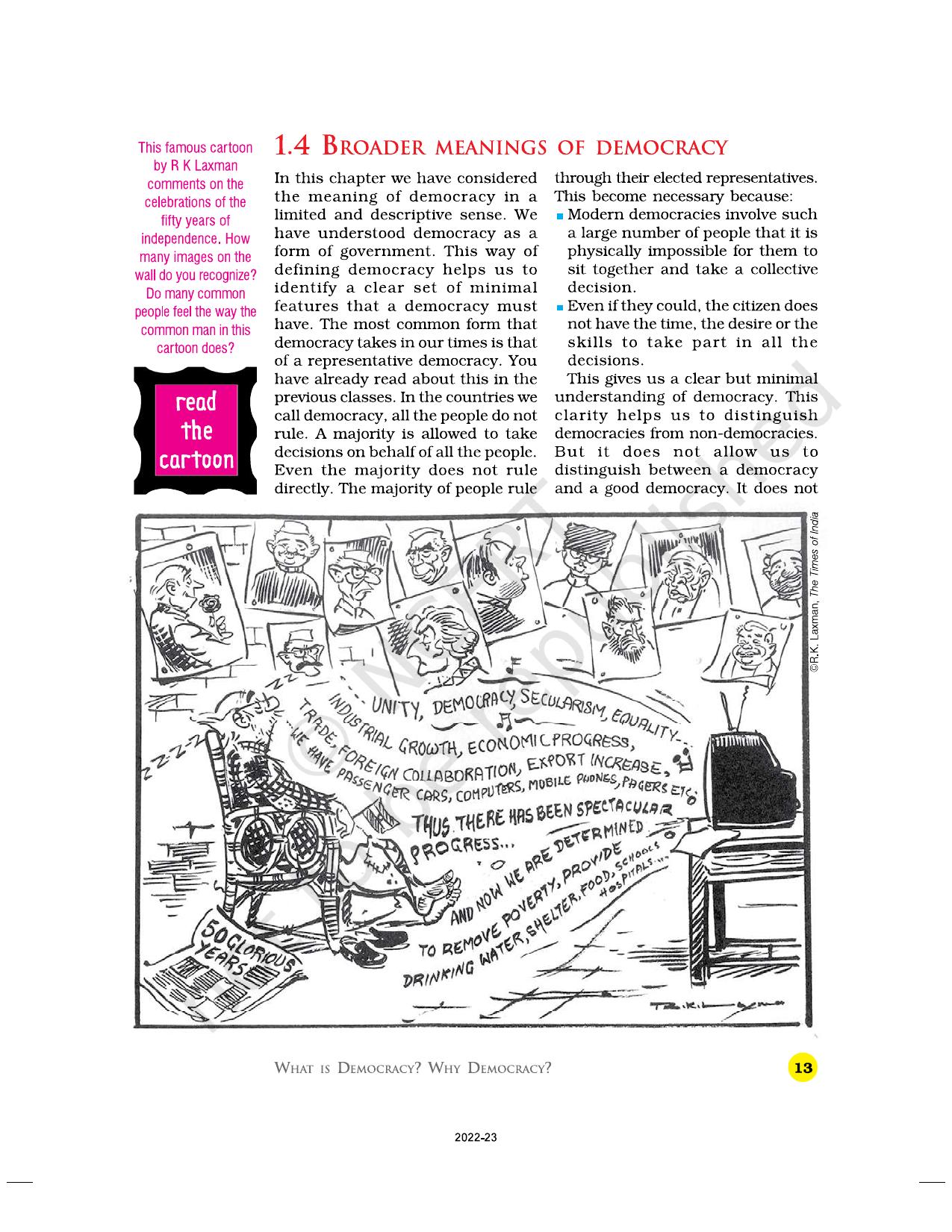 NCERT Book for Class 9 Civics Chapter 2 What is Democracy? Why Is Democracy? - Page 13