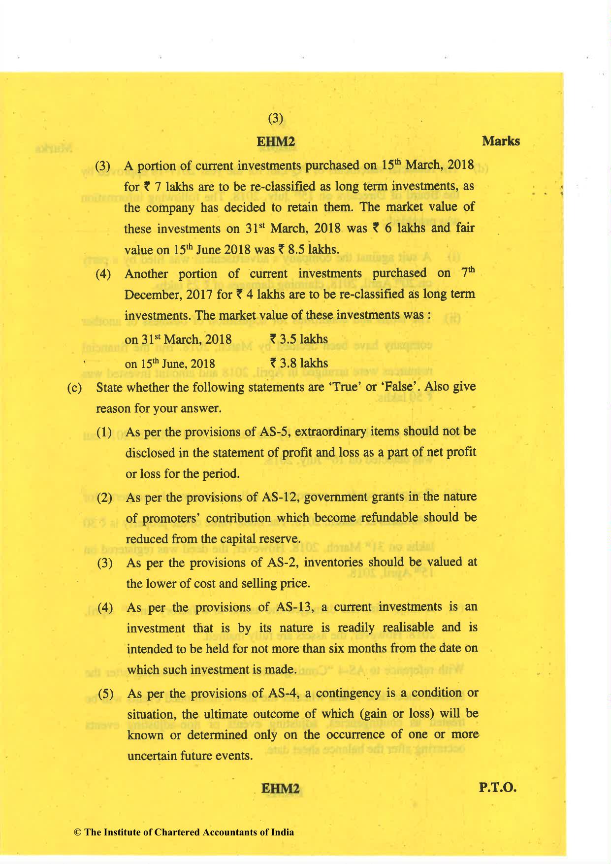 CA Inter May 2019 Question Paper - Paper 1 – Accounting - Page 3