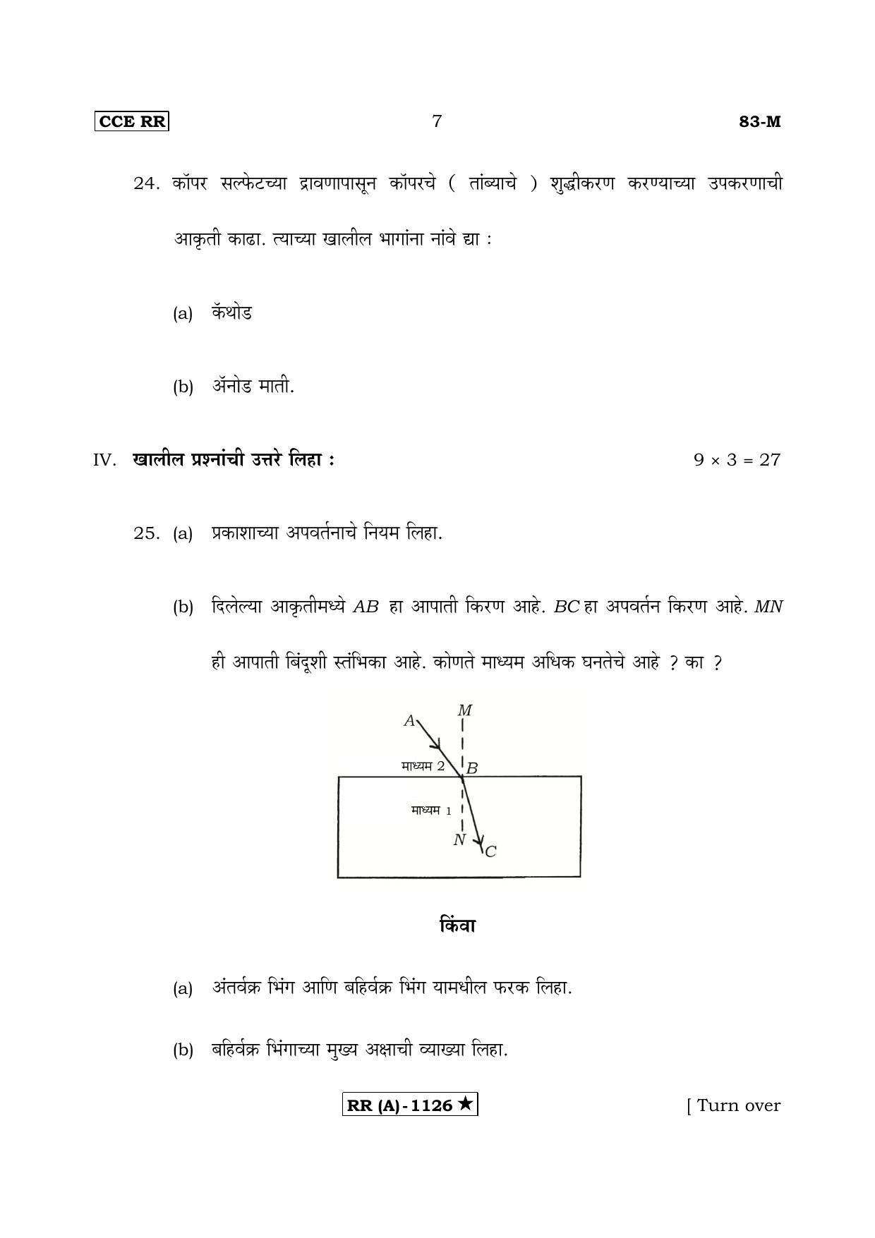 Karnataka SSLC Science Marathi Medium (Supplementary)-A Question Paper 2020 - Page 7