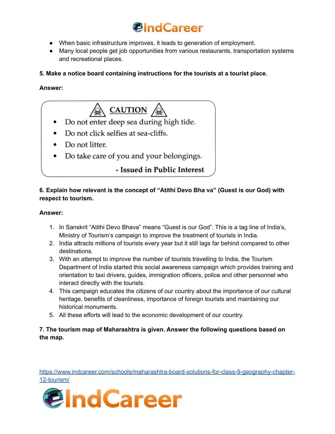 Maharashtra Board Solutions for Class 9- Geography: Chapter 12- Tourism - Page 8