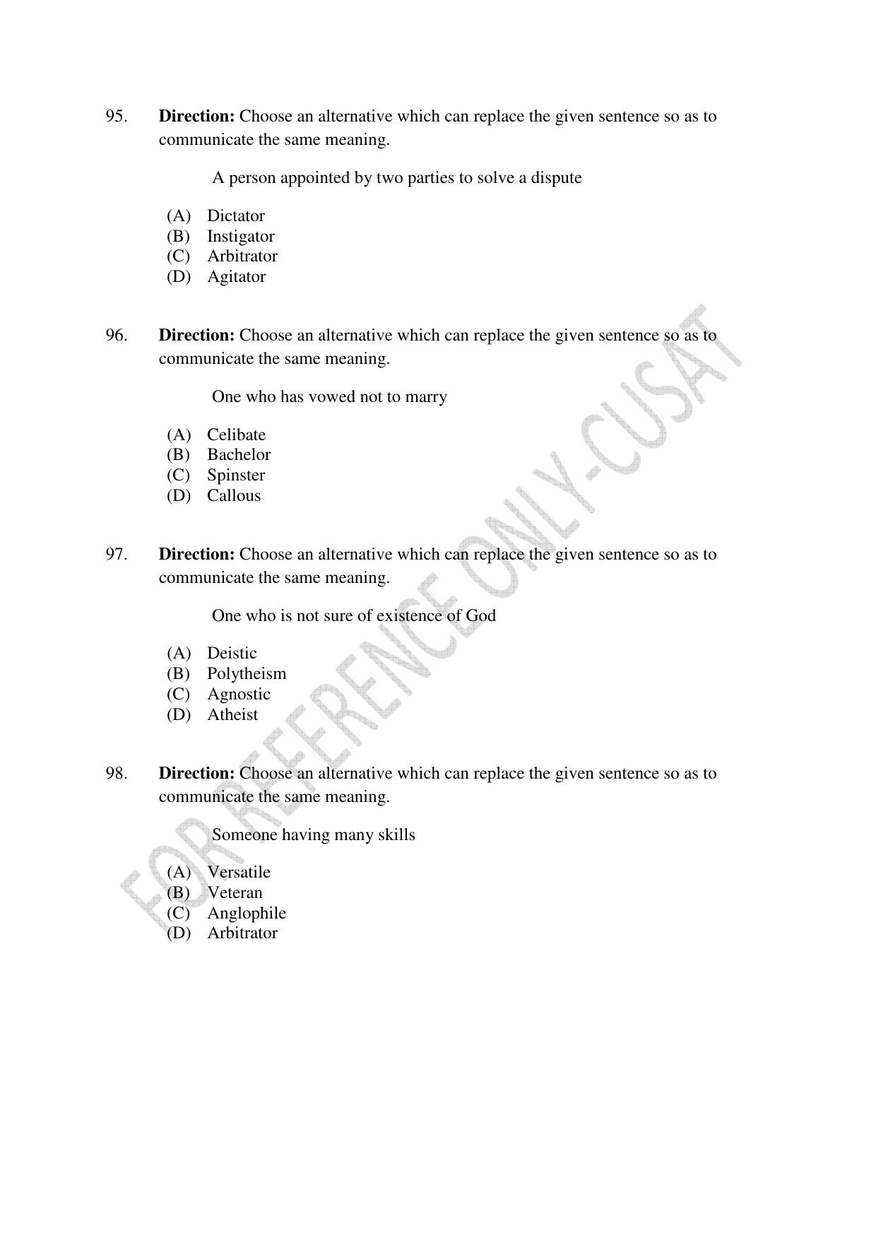 CUSAT CAT 2022 Test for Three Year LLB Question Paper - Page 19