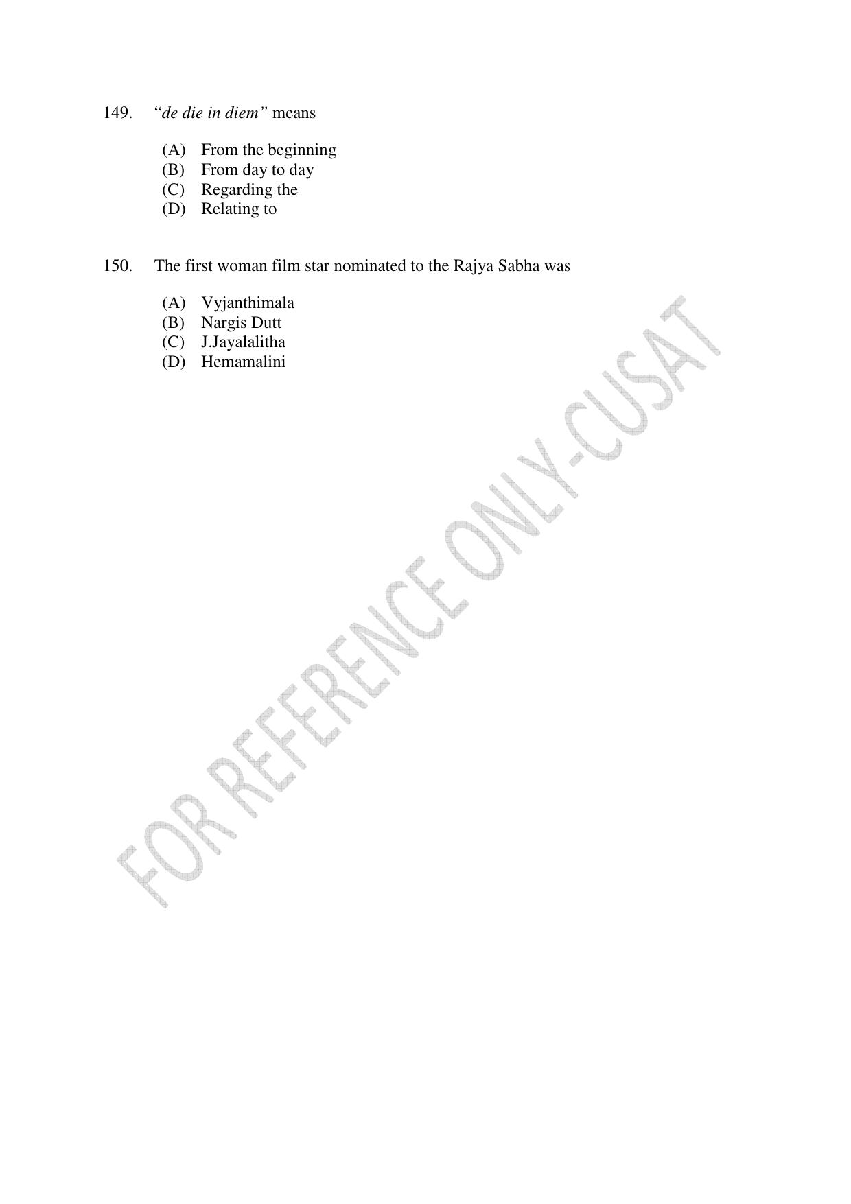 CUSAT CAT 2022 Test for Three Year LLB Question Paper - Page 30