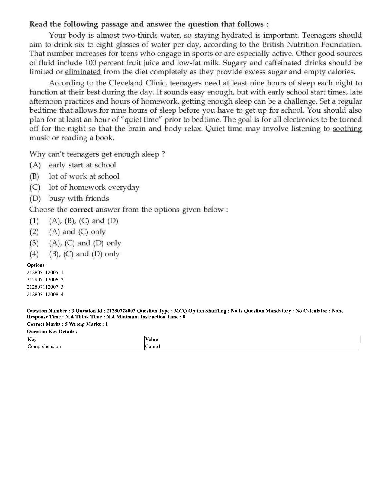 CUET 2023 Domestic Shift 3 Question Paper - 15 June 2023 - Page 3