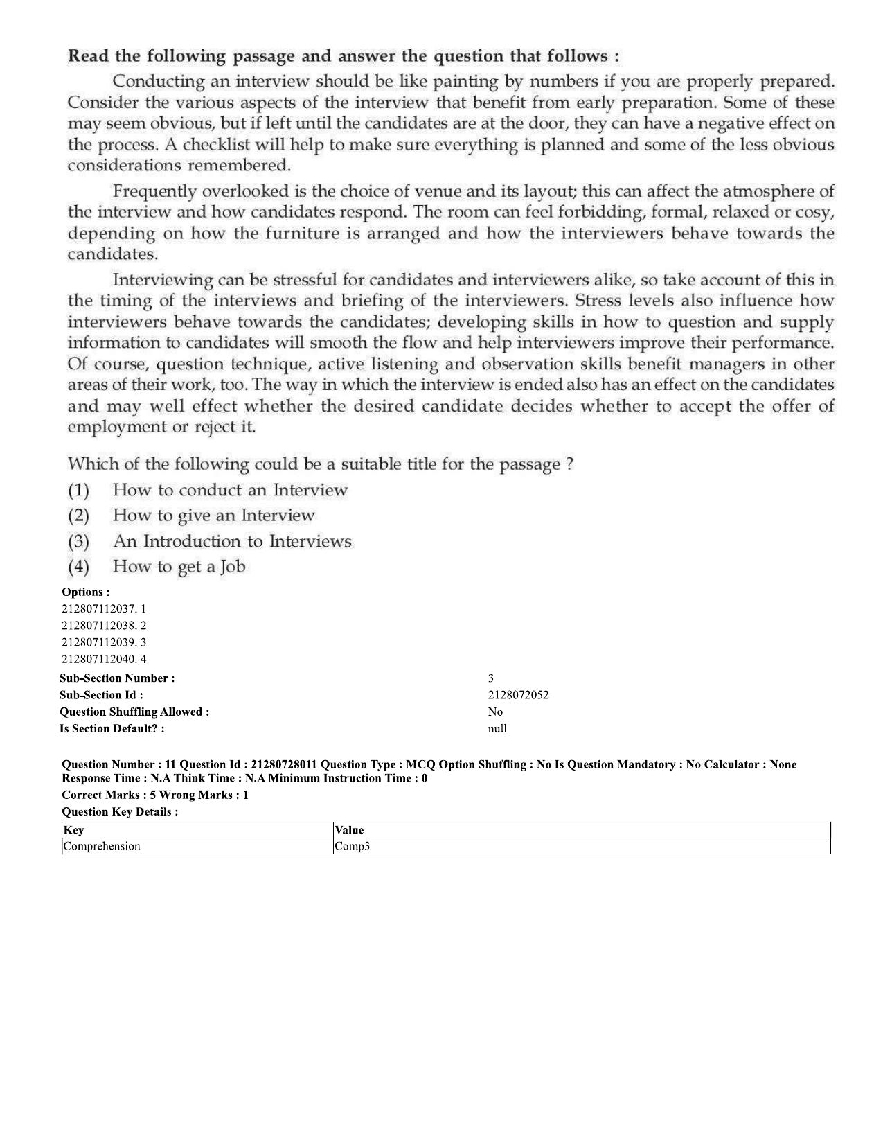CUET 2023 Domestic Shift 3 Question Paper - 15 June 2023 - Page 11