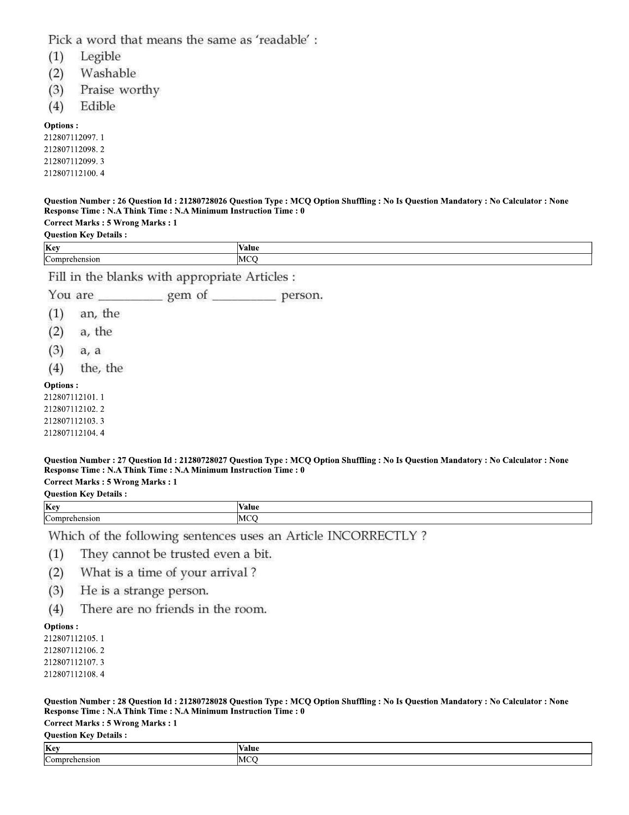 CUET 2023 Domestic Shift 3 Question Paper - 15 June 2023 - Page 20