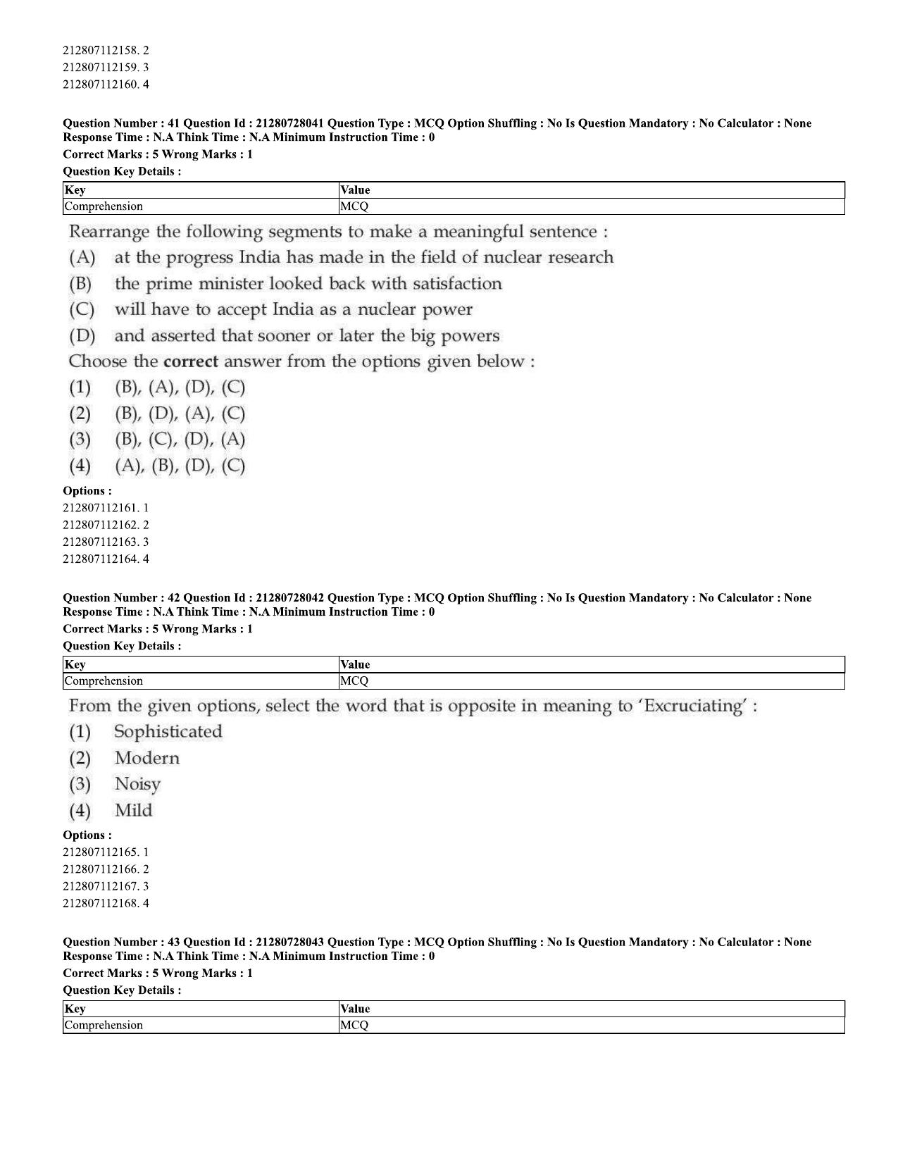 CUET 2023 Domestic Shift 3 Question Paper - 15 June 2023 - Page 26