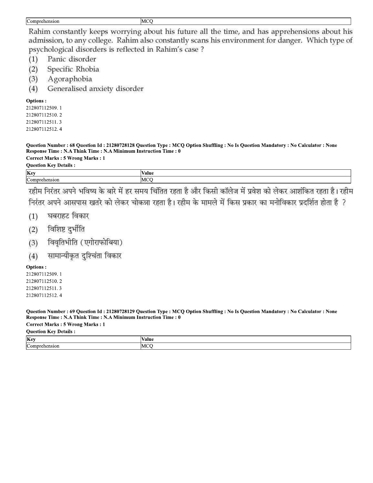 CUET 2023 Domestic Shift 3 Question Paper - 15 June 2023 - Page 45