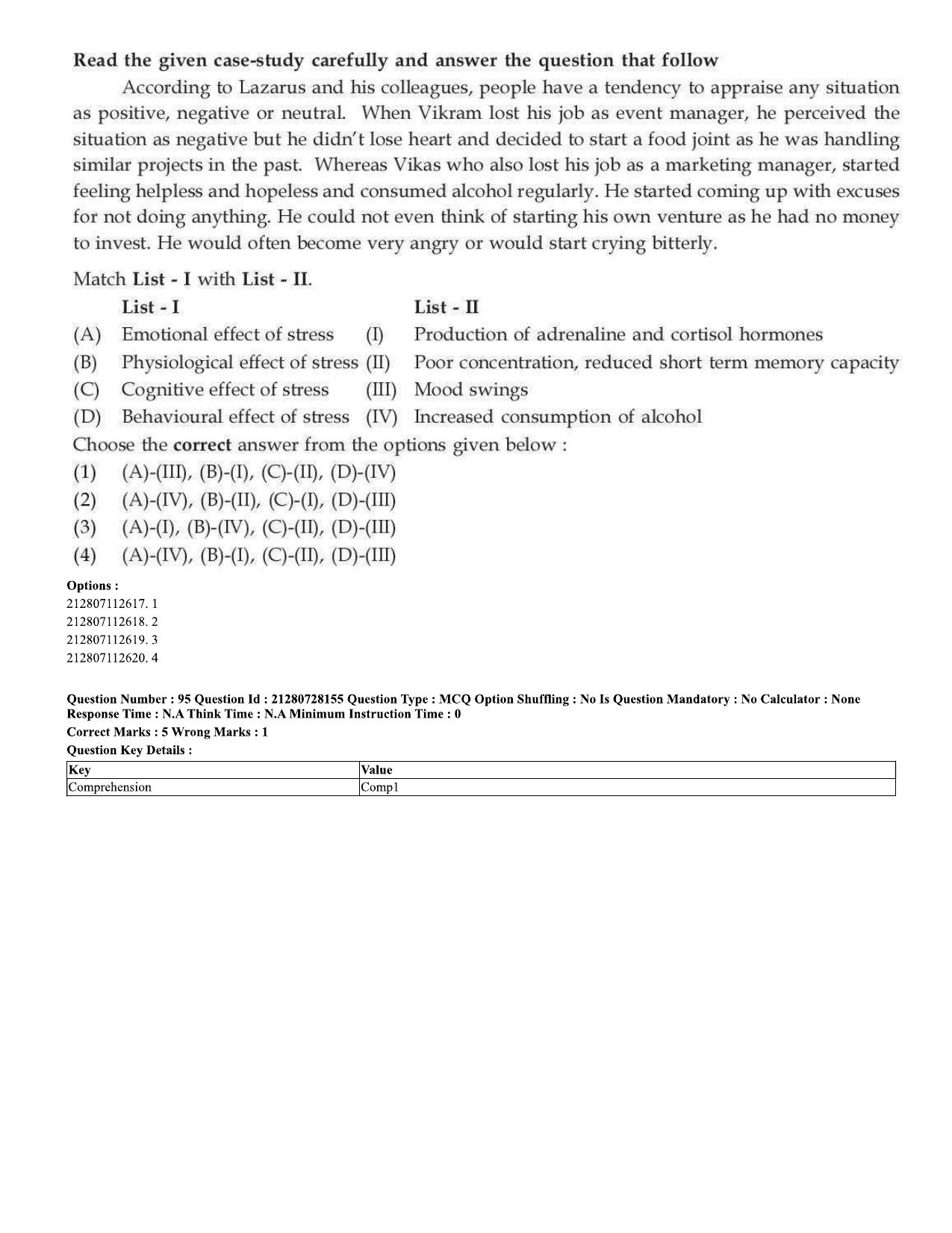 CUET 2023 Domestic Shift 3 Question Paper - 15 June 2023 - Page 70