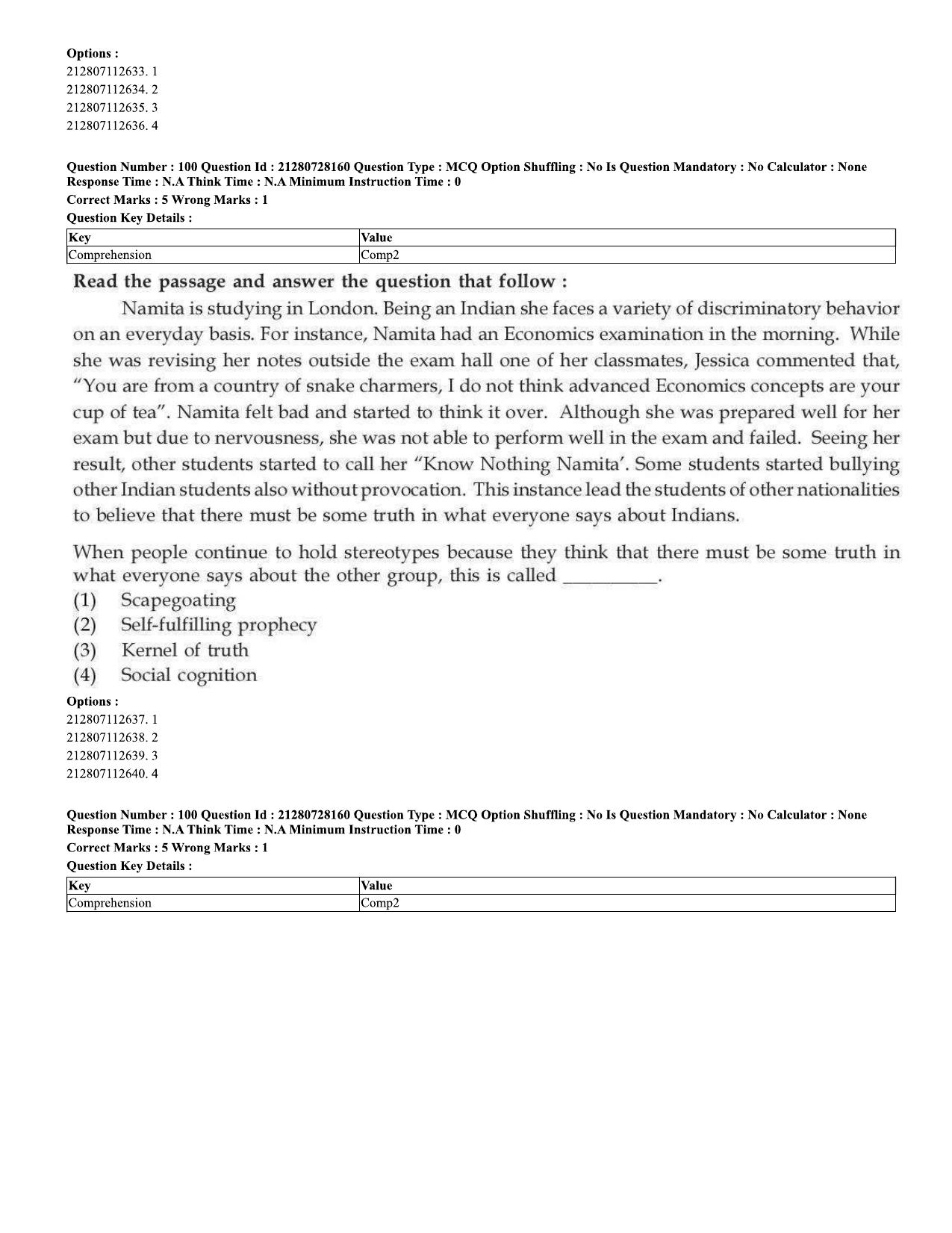 CUET 2023 Domestic Shift 3 Question Paper - 15 June 2023 - Page 77