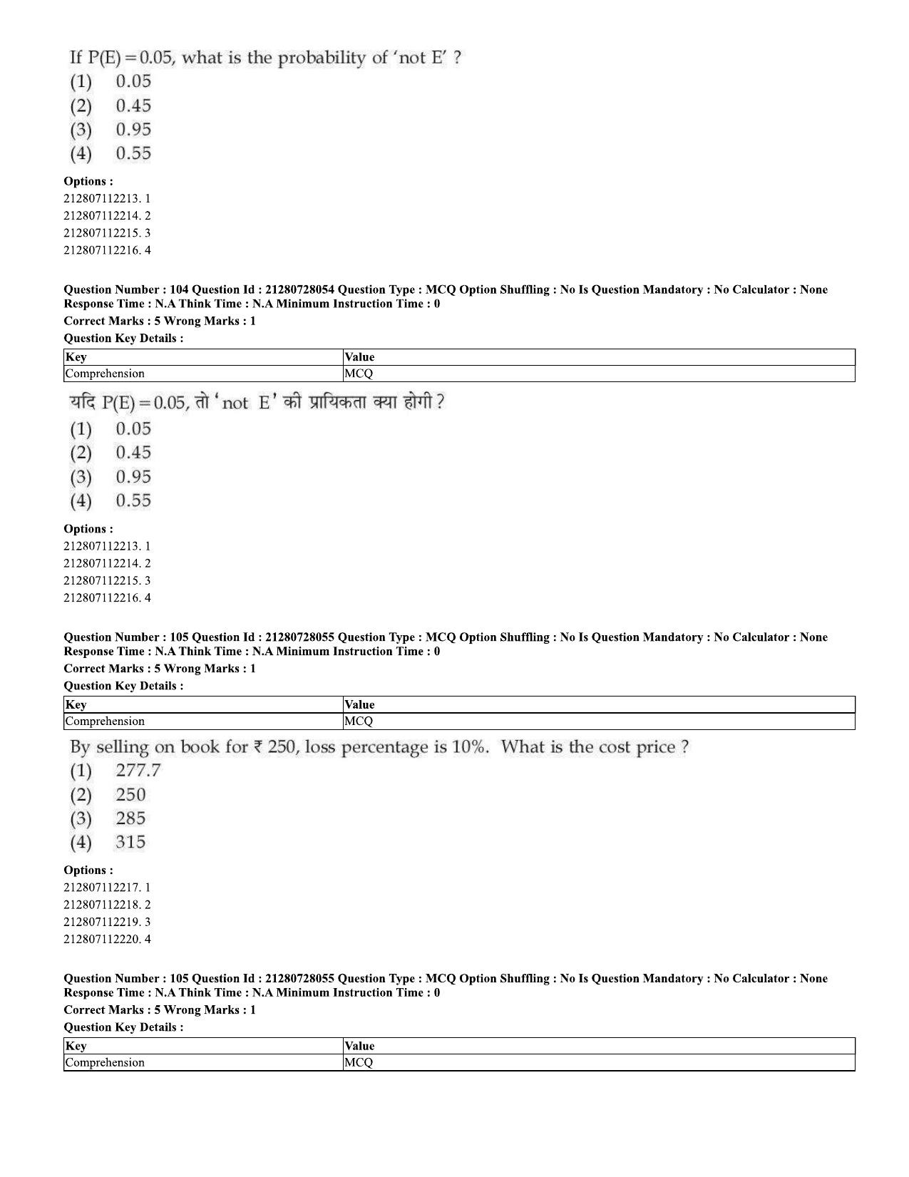 CUET 2023 Domestic Shift 3 Question Paper - 15 June 2023 - Page 82