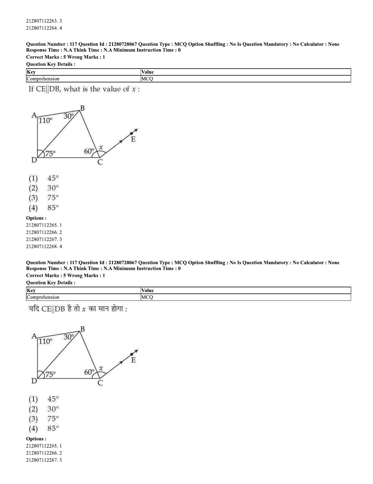 CUET 2023 Domestic Shift 3 Question Paper - 15 June 2023 - Page 92