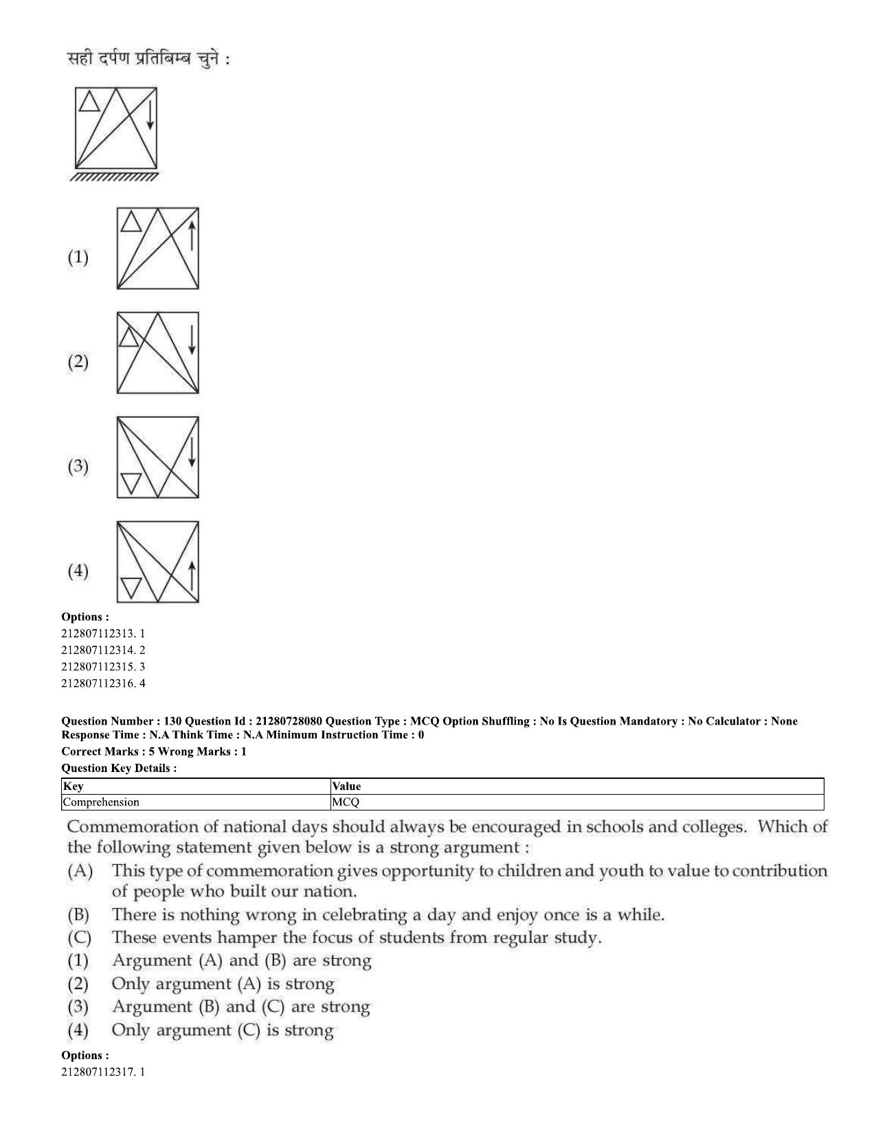 CUET 2023 Domestic Shift 3 Question Paper - 15 June 2023 - Page 106