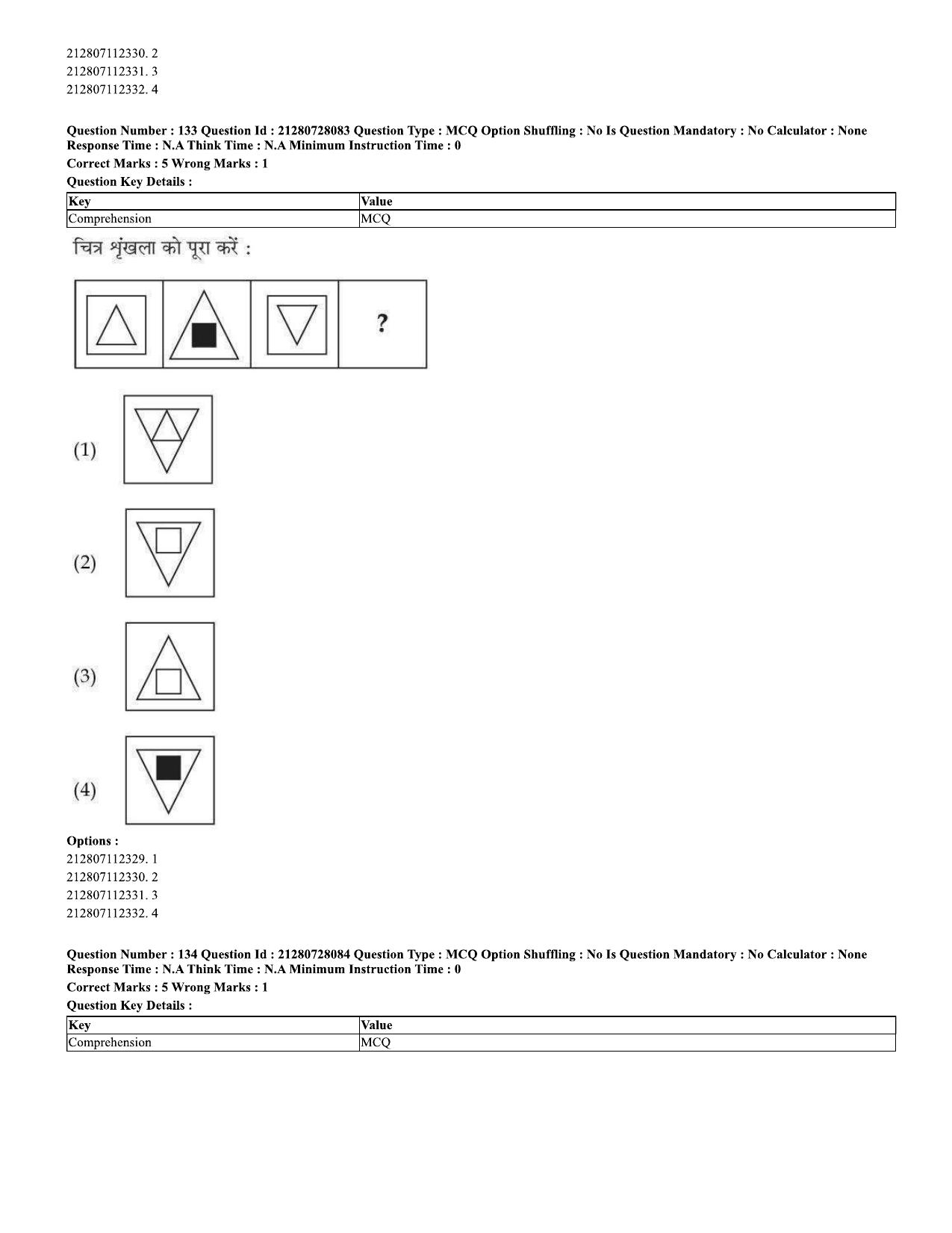 CUET 2023 Domestic Shift 3 Question Paper - 15 June 2023 - Page 110
