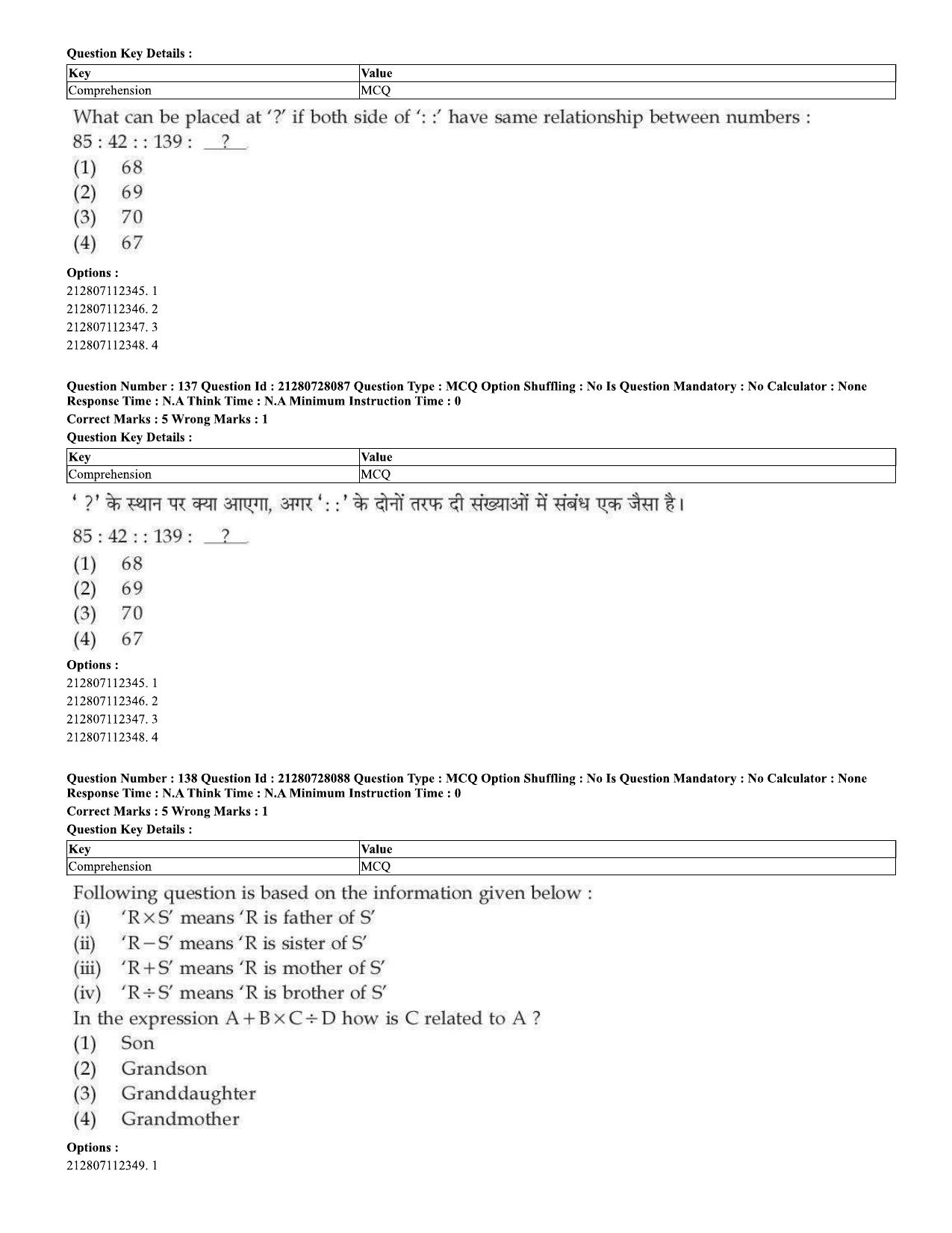 CUET 2023 Domestic Shift 3 Question Paper - 15 June 2023 - Page 114