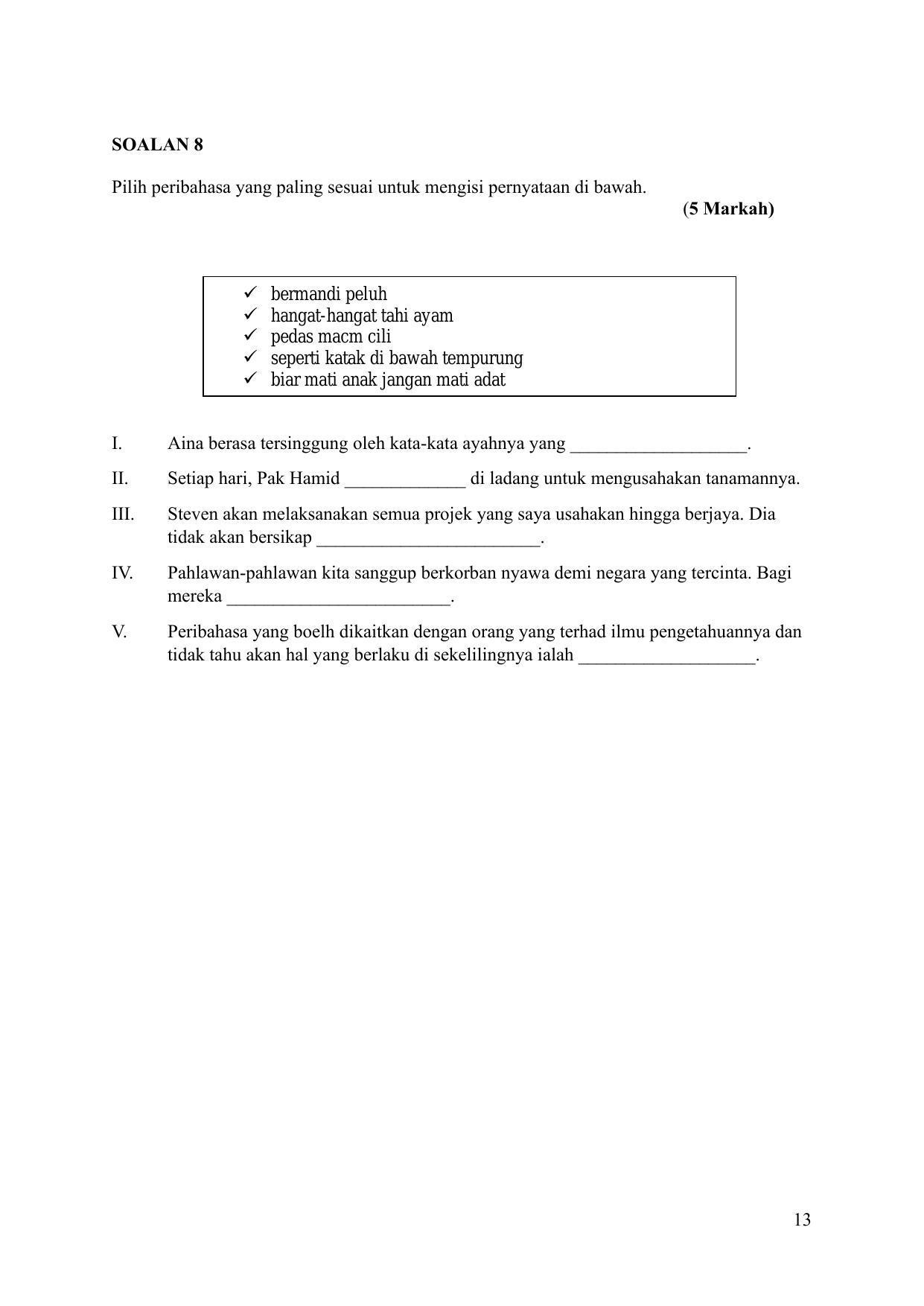 CBSE Class 10 Bahasa Melayu Sample Paper 2024 - Page 13