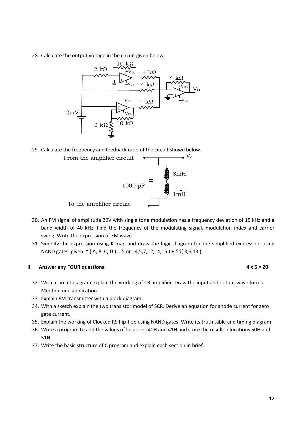 Karnataka 2nd PUC Question Bank for Electronics - Page 12
