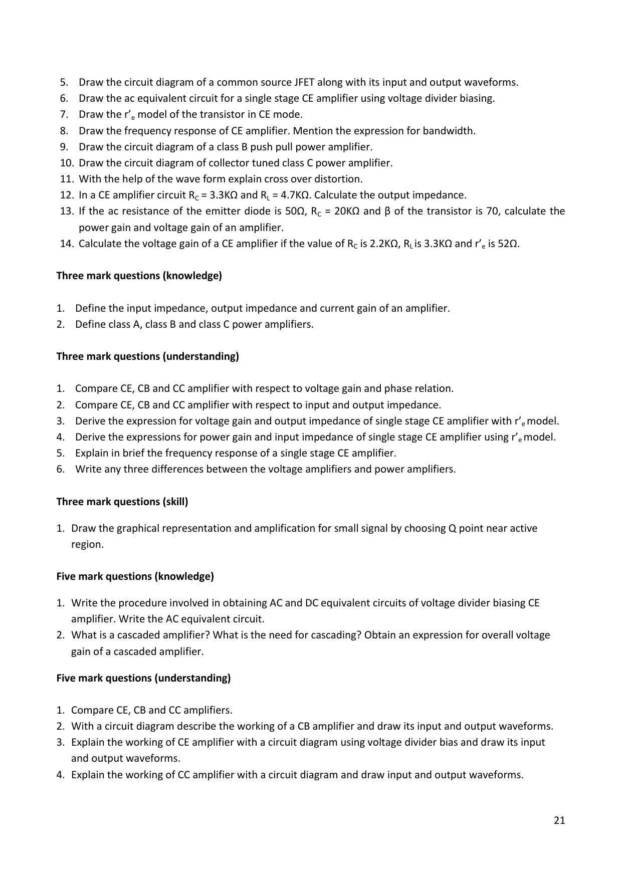Karnataka 2nd PUC Question Bank for Electronics - Page 21